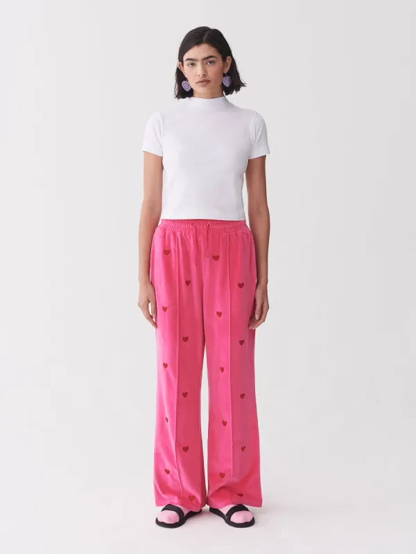 Lazy Oaf Velour Love Repeat Track Pants sold by Lazy Oaf