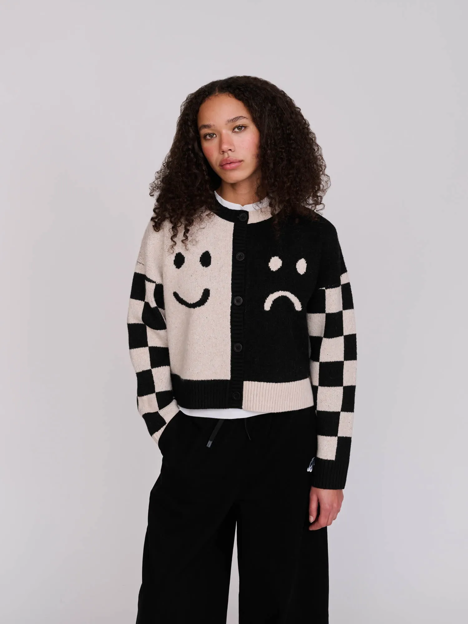 Half Happy Half Sad Cardigan sold by Lazy Oaf product image thumbnail 5
