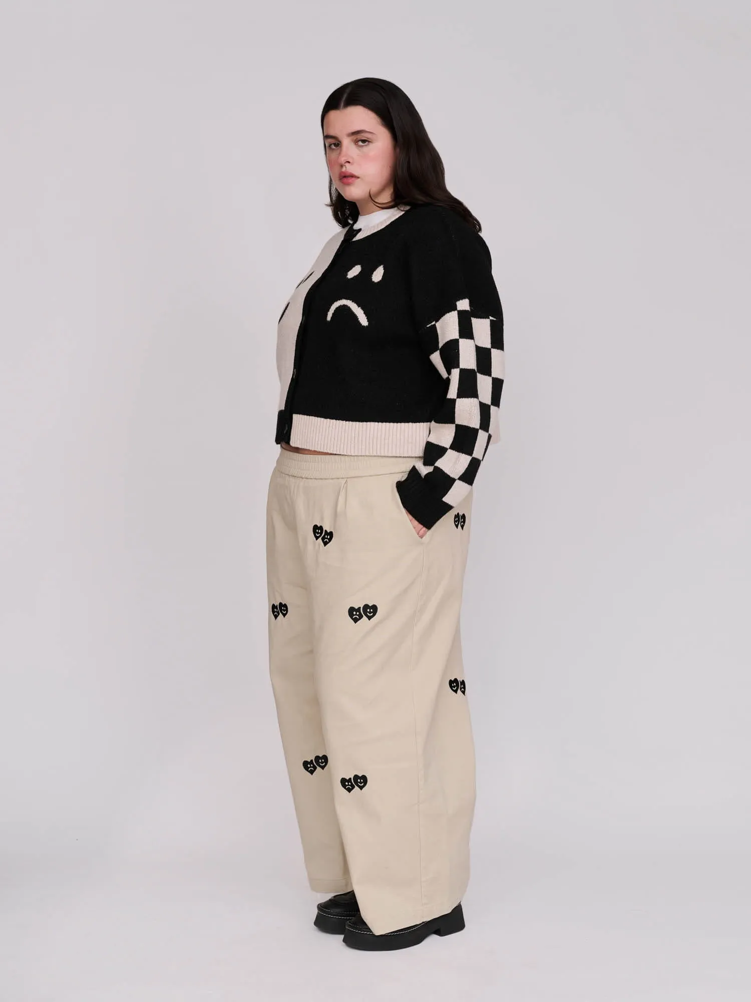 Half Happy Half Sad Cardigan sold by Lazy Oaf product image thumbnail 3