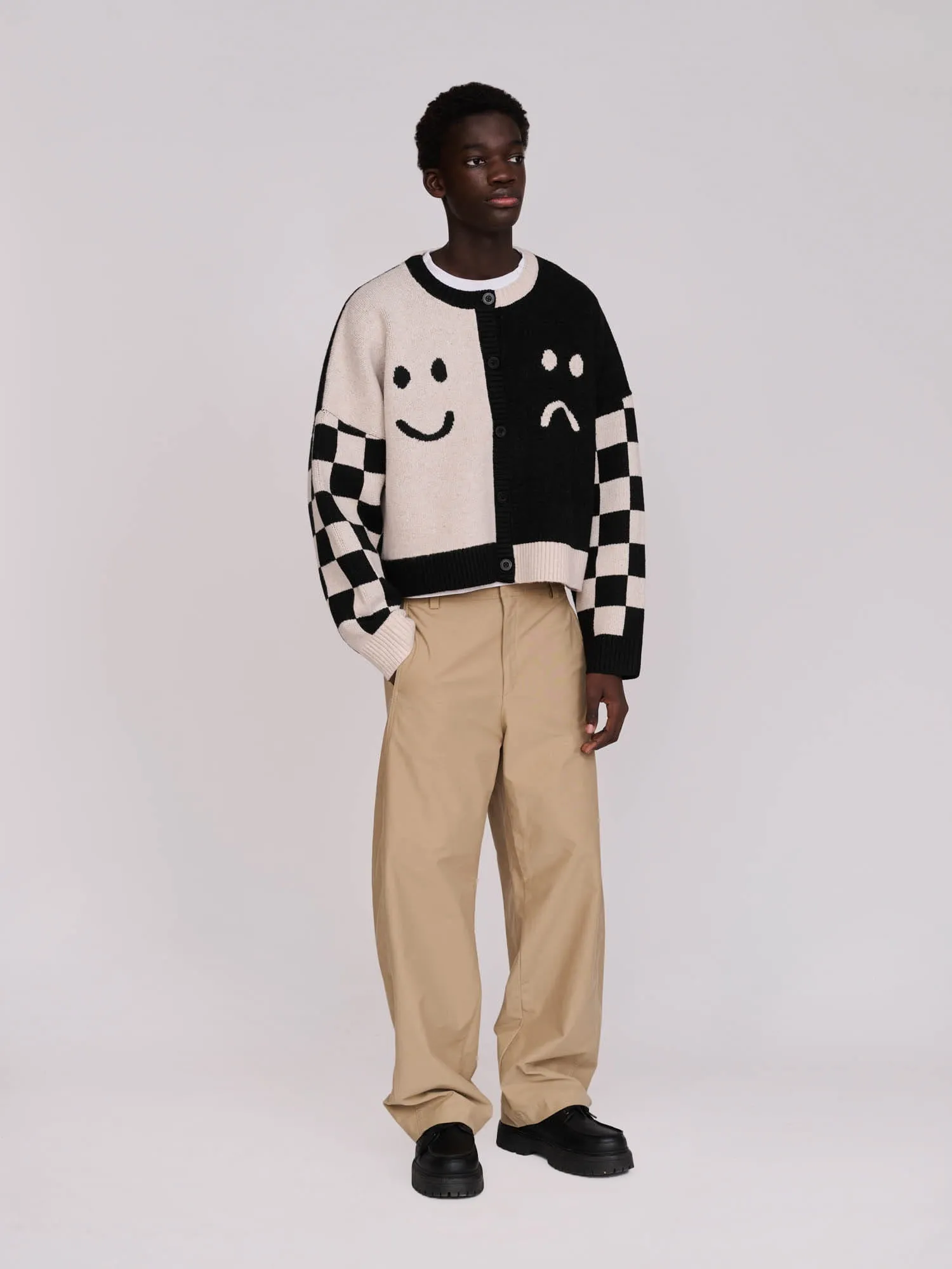 Half Happy Half Sad Cardigan sold by Lazy Oaf