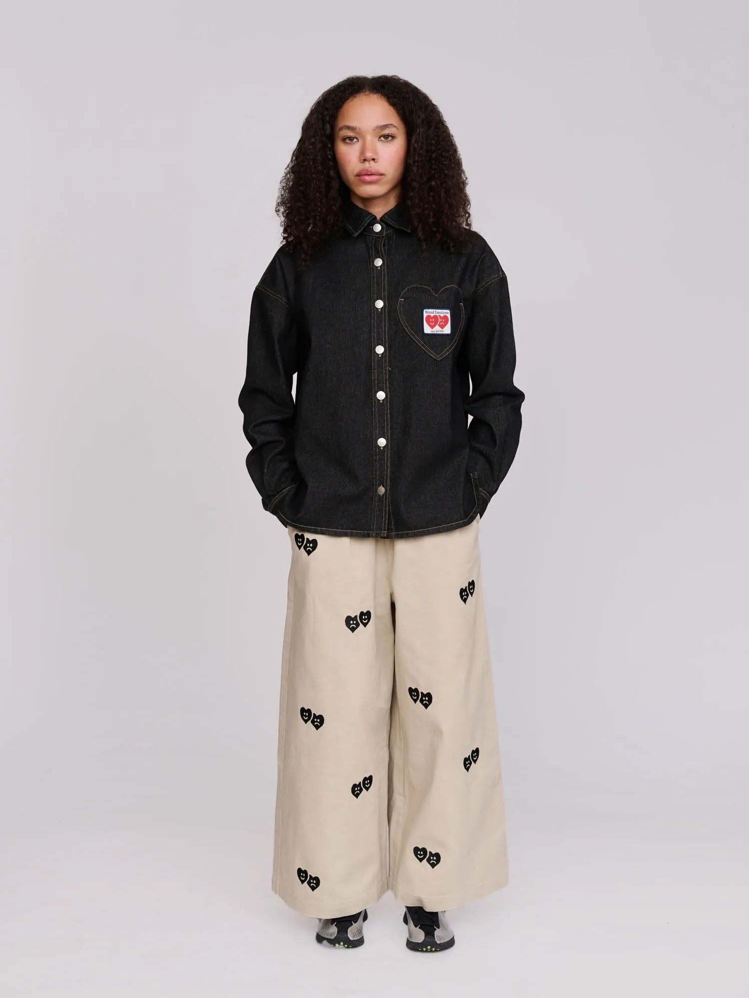 Heart Pocket Denim Shirt sold by Lazy Oaf product image thumbnail 2