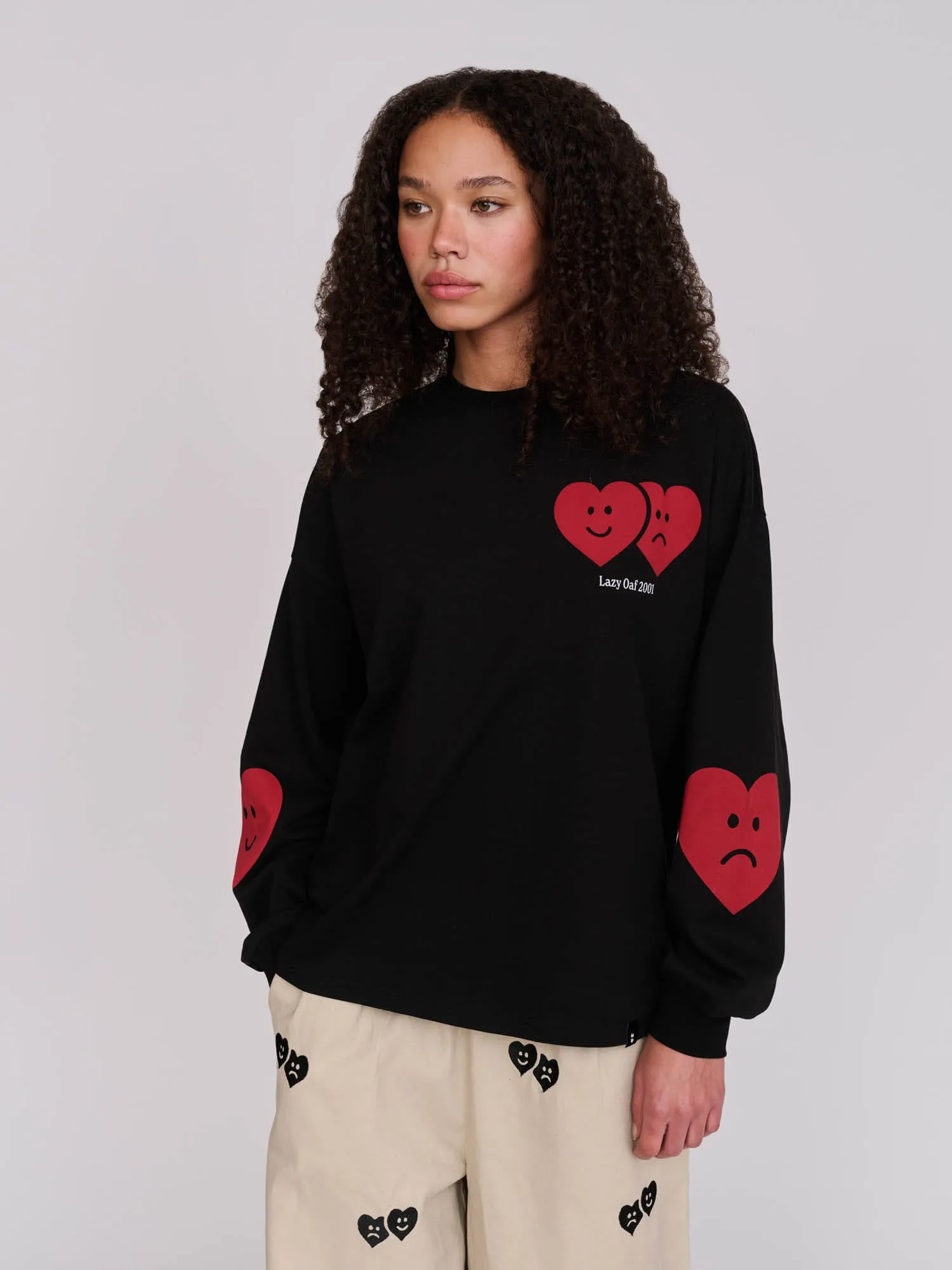 Mixed Emotions Black Long Sleeve T-Shirt sold by Lazy Oaf product image thumbnail 5