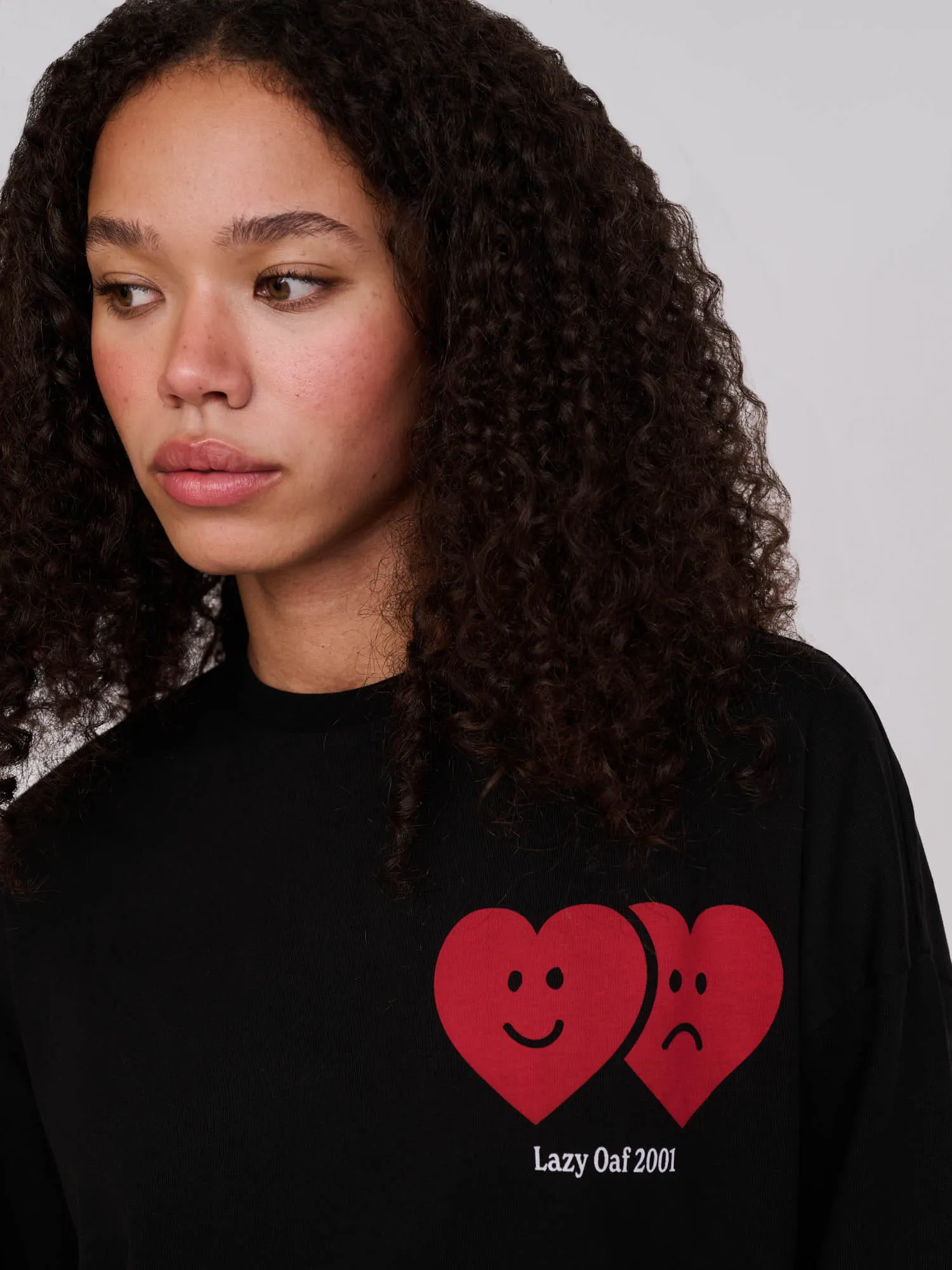 Mixed Emotions Black Long Sleeve T-Shirt sold by Lazy Oaf product image thumbnail 3