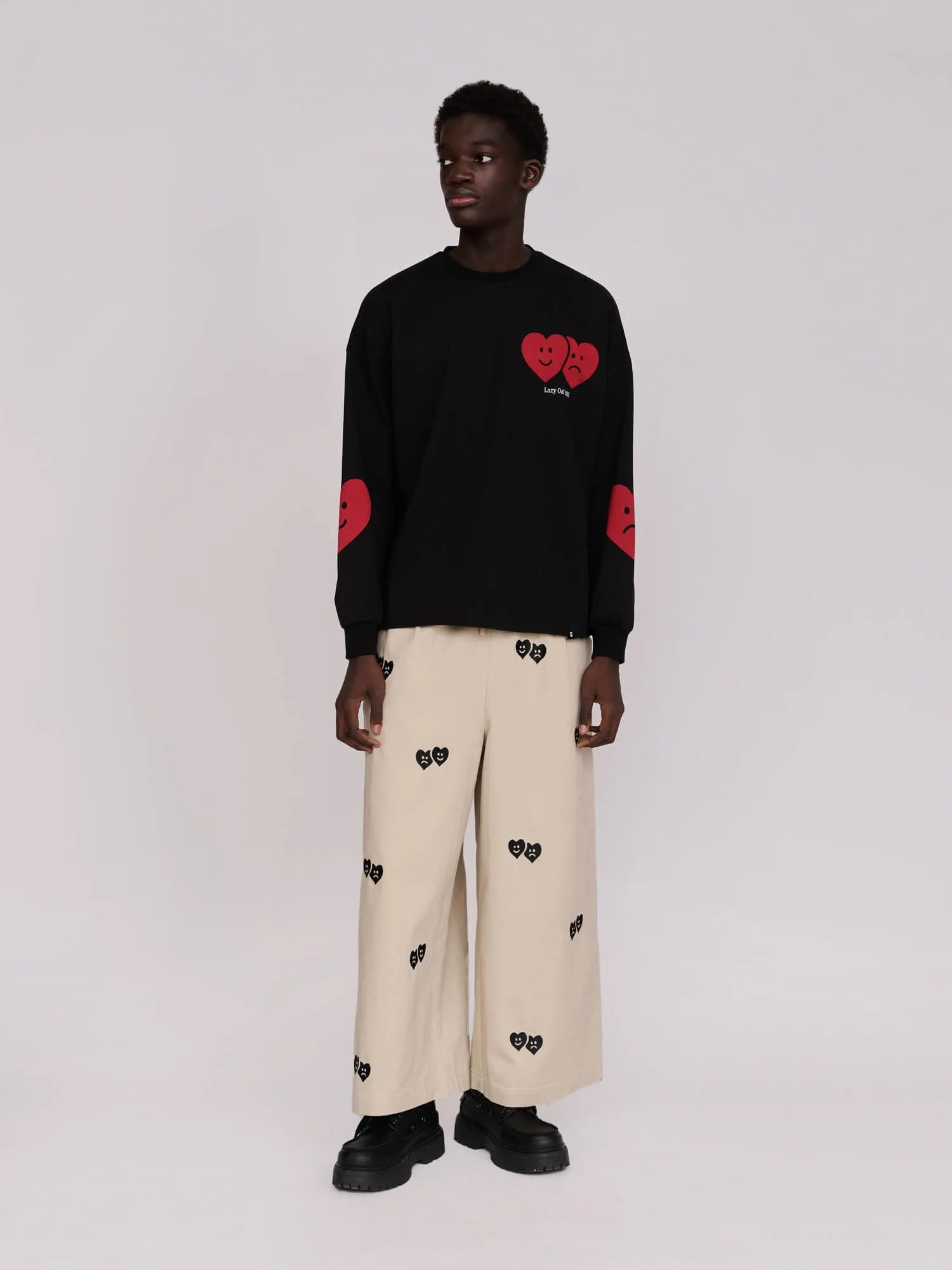 Mixed Emotions Black Long Sleeve T-Shirt sold by Lazy Oaf product image thumbnail 4