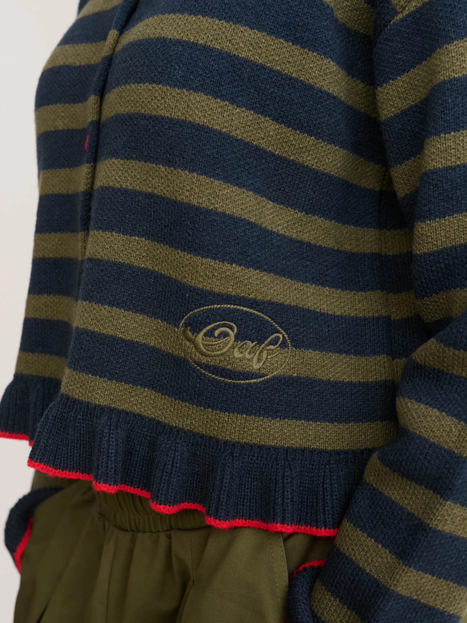 Sliced Stripe Cardigan sold by Lazy Oaf product image thumbnail 5