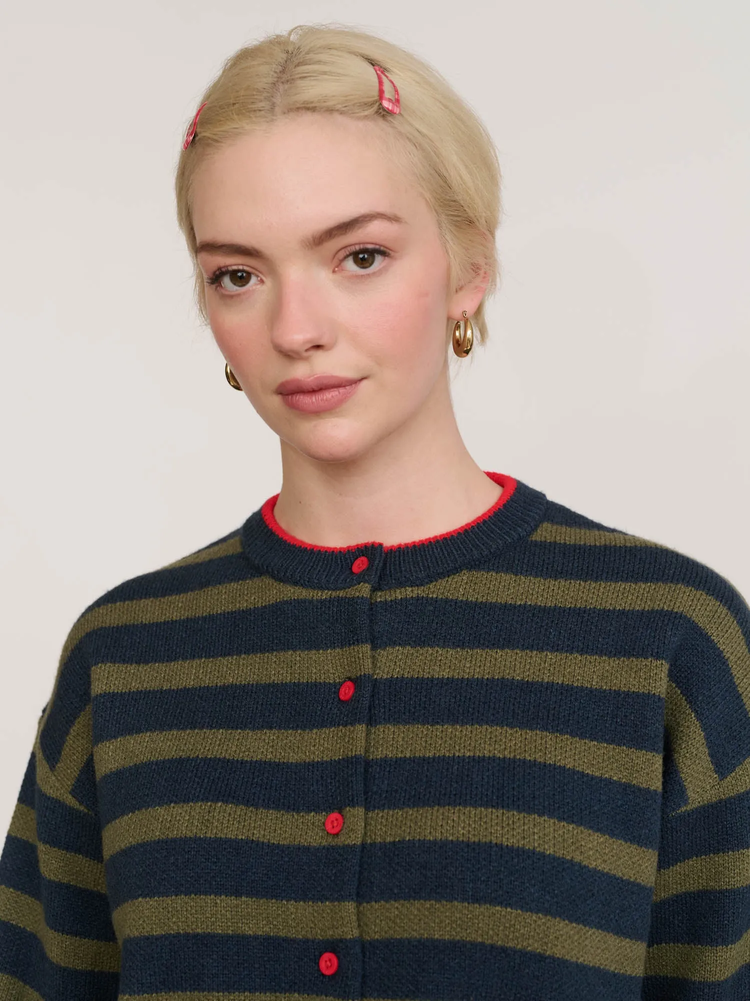 Sliced Stripe Cardigan sold by Lazy Oaf product image thumbnail 2
