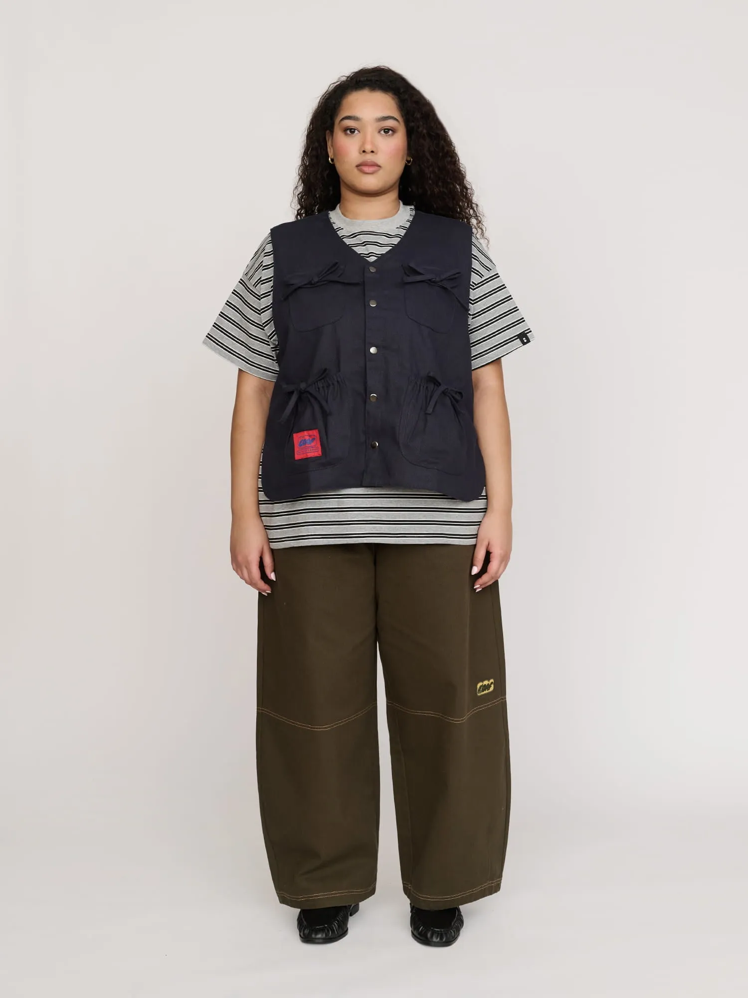 Bow Pocket Navy Gilet sold by Lazy Oaf product image thumbnail 5