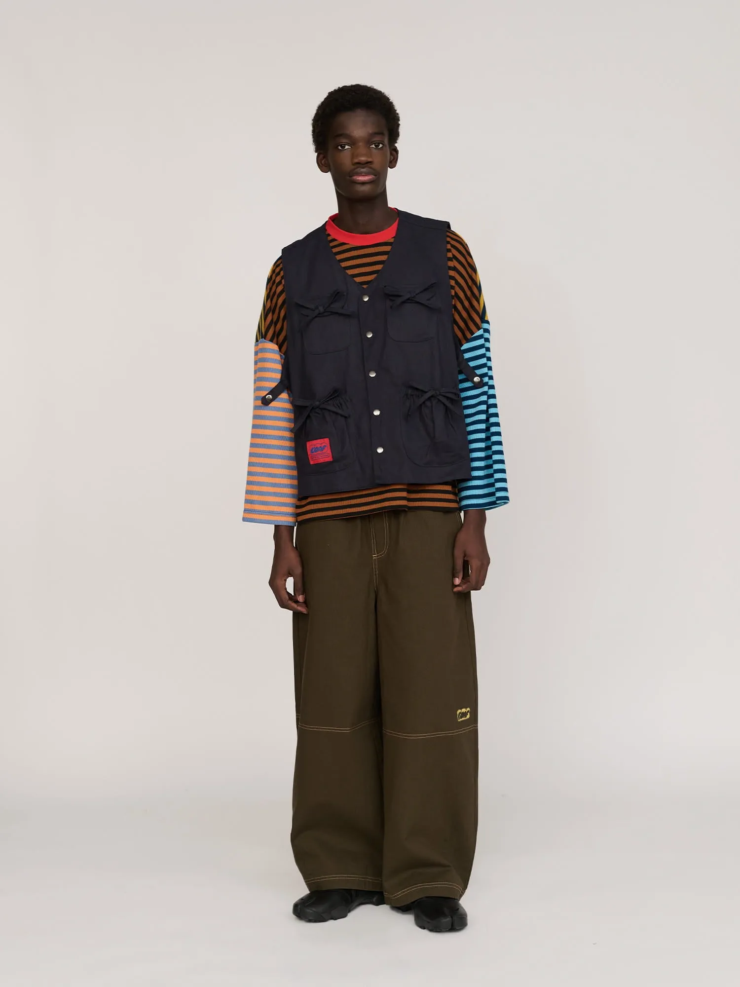 Bow Pocket Navy Gilet sold by Lazy Oaf product image thumbnail 3