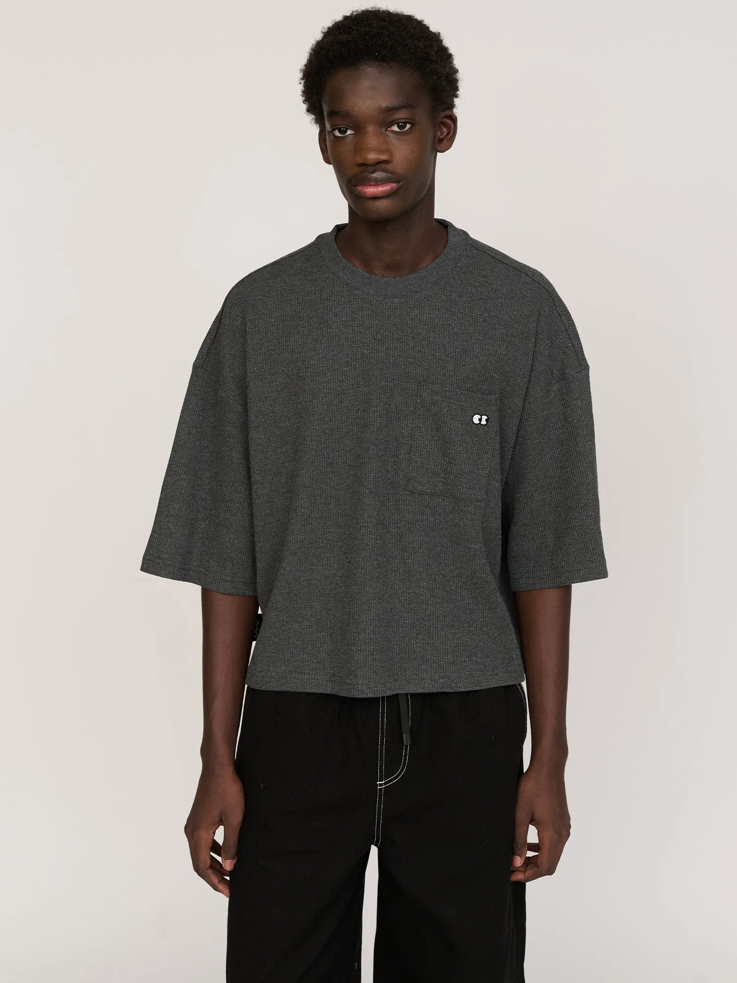 Boxy Waffle T-shirt sold by Lazy Oaf