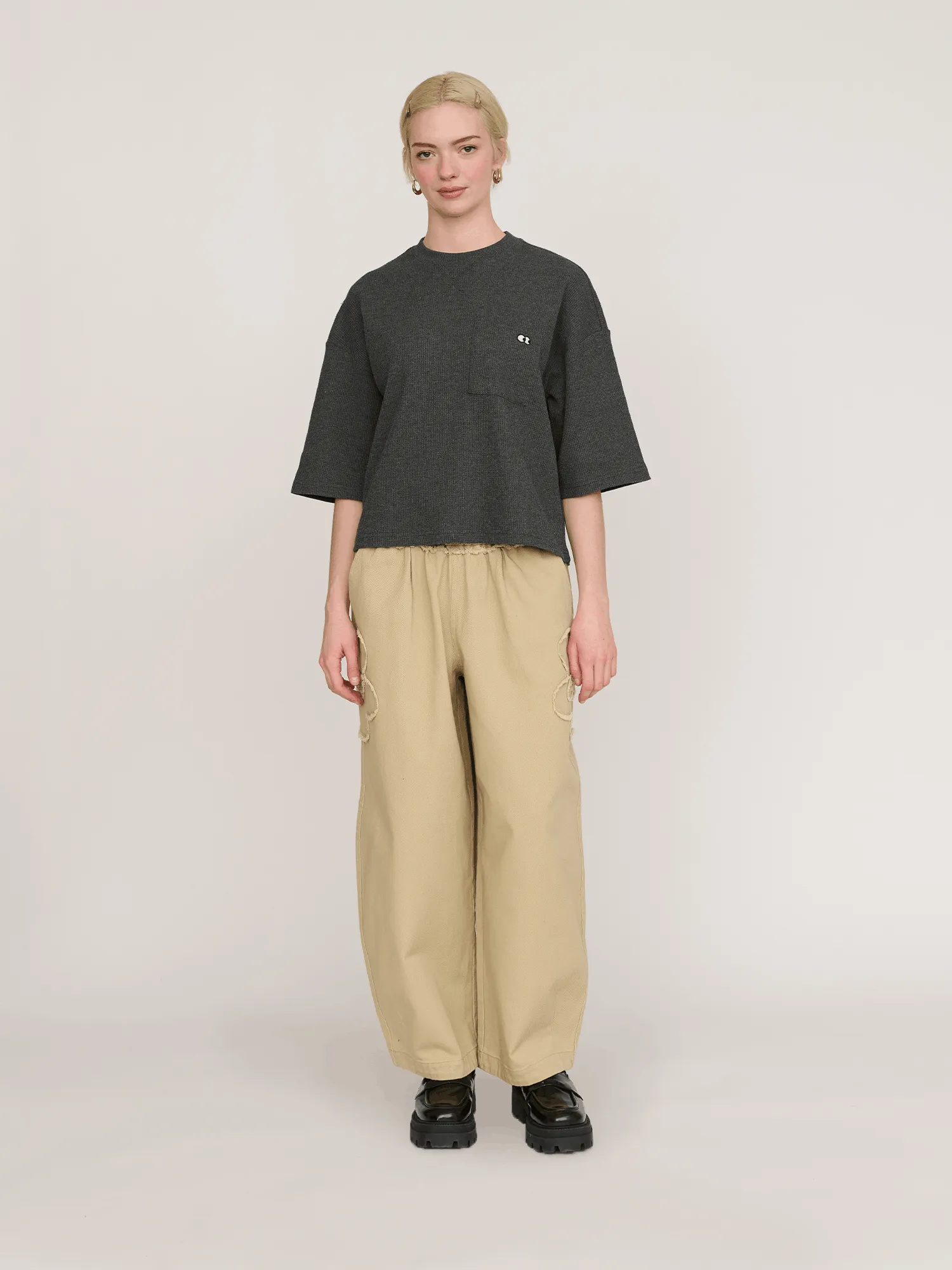 Boxy Waffle T-shirt sold by Lazy Oaf product image thumbnail 2