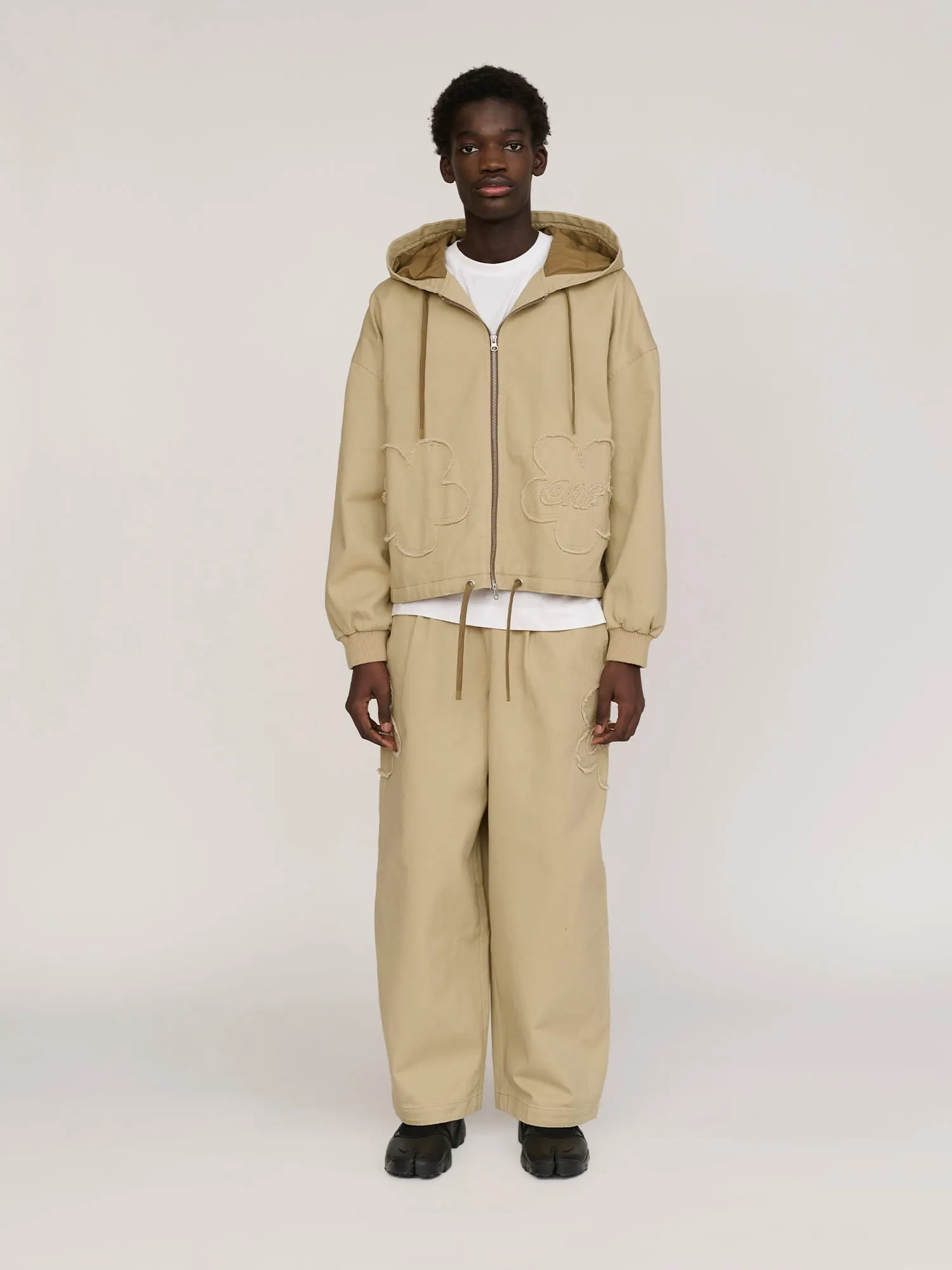 Big Flower Twill Zip Up Jacket sold by Lazy Oaf product image thumbnail 4