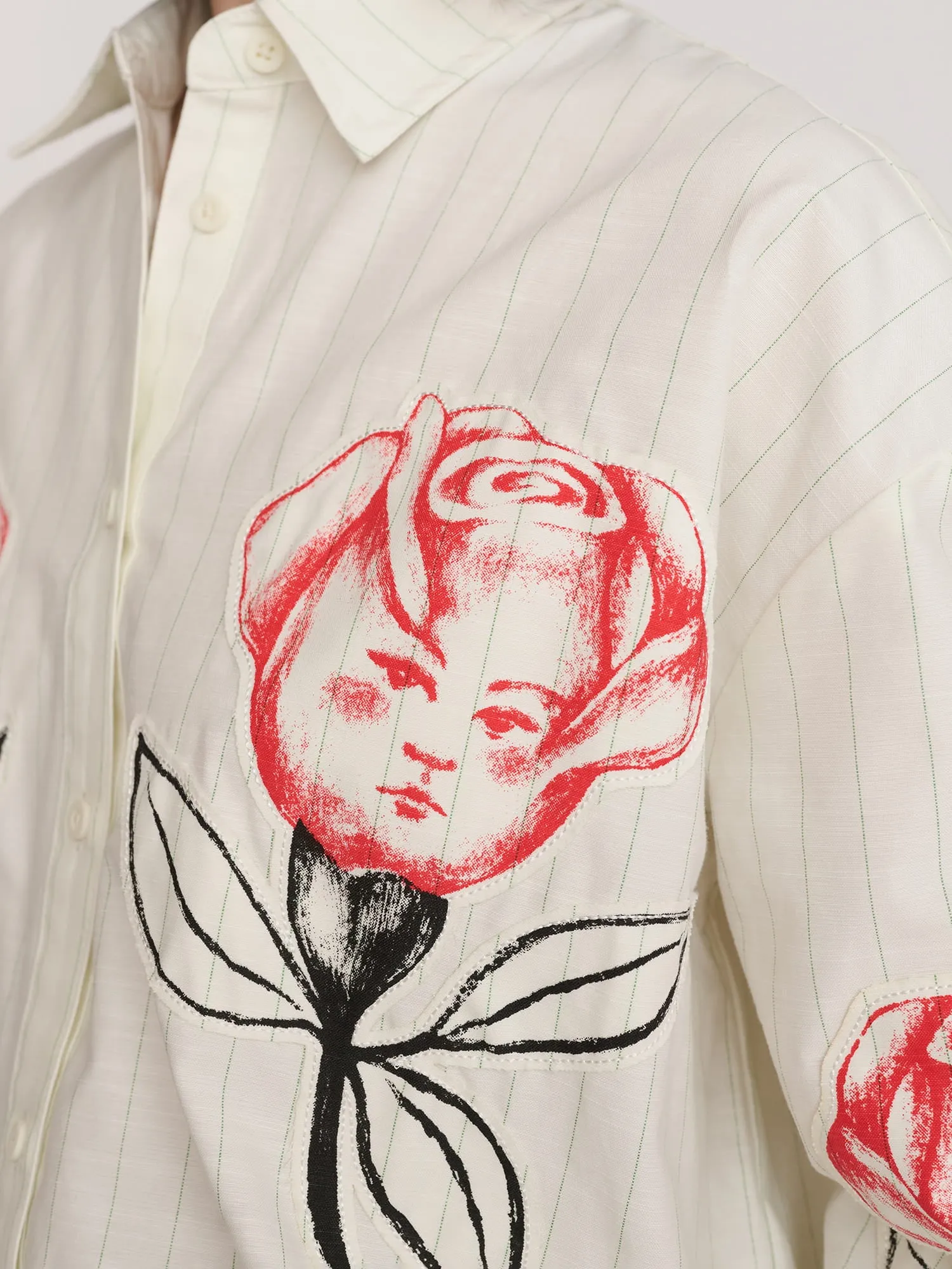 Coming Up Roses Long Sleeve Shirt sold by Lazy Oaf product image thumbnail 3