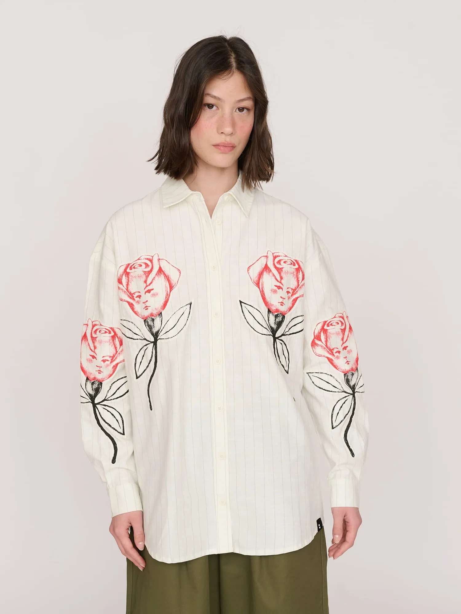 Coming Up Roses Long Sleeve Shirt sold by Lazy Oaf product image thumbnail 4
