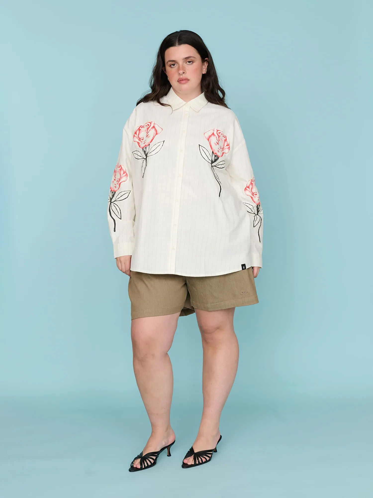 Coming Up Roses Long Sleeve Shirt sold by Lazy Oaf product image thumbnail 2