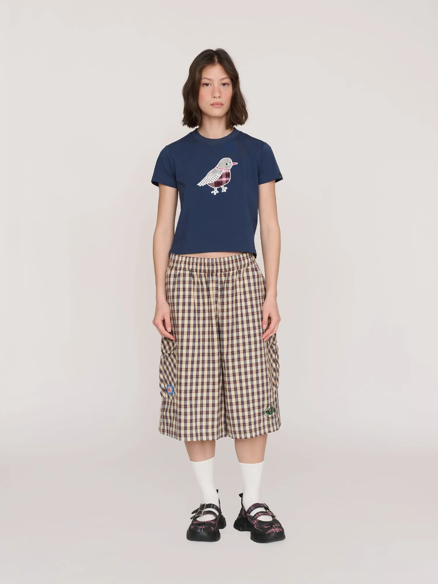 Applique Pigeon T-shirt sold by Lazy Oaf product image thumbnail 5
