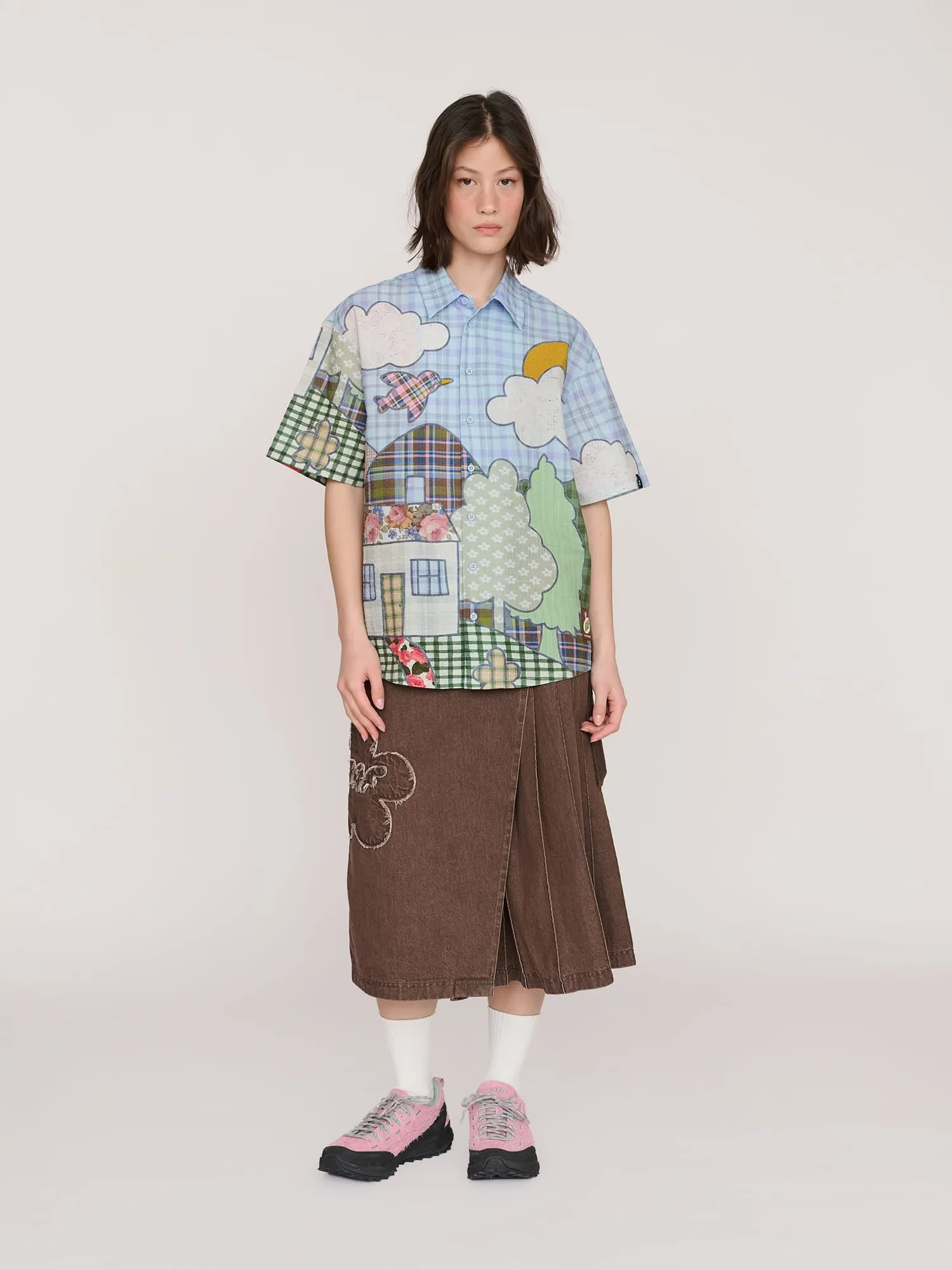 Village Gossip Short Sleeve Shirt sold by Lazy Oaf product image thumbnail 3