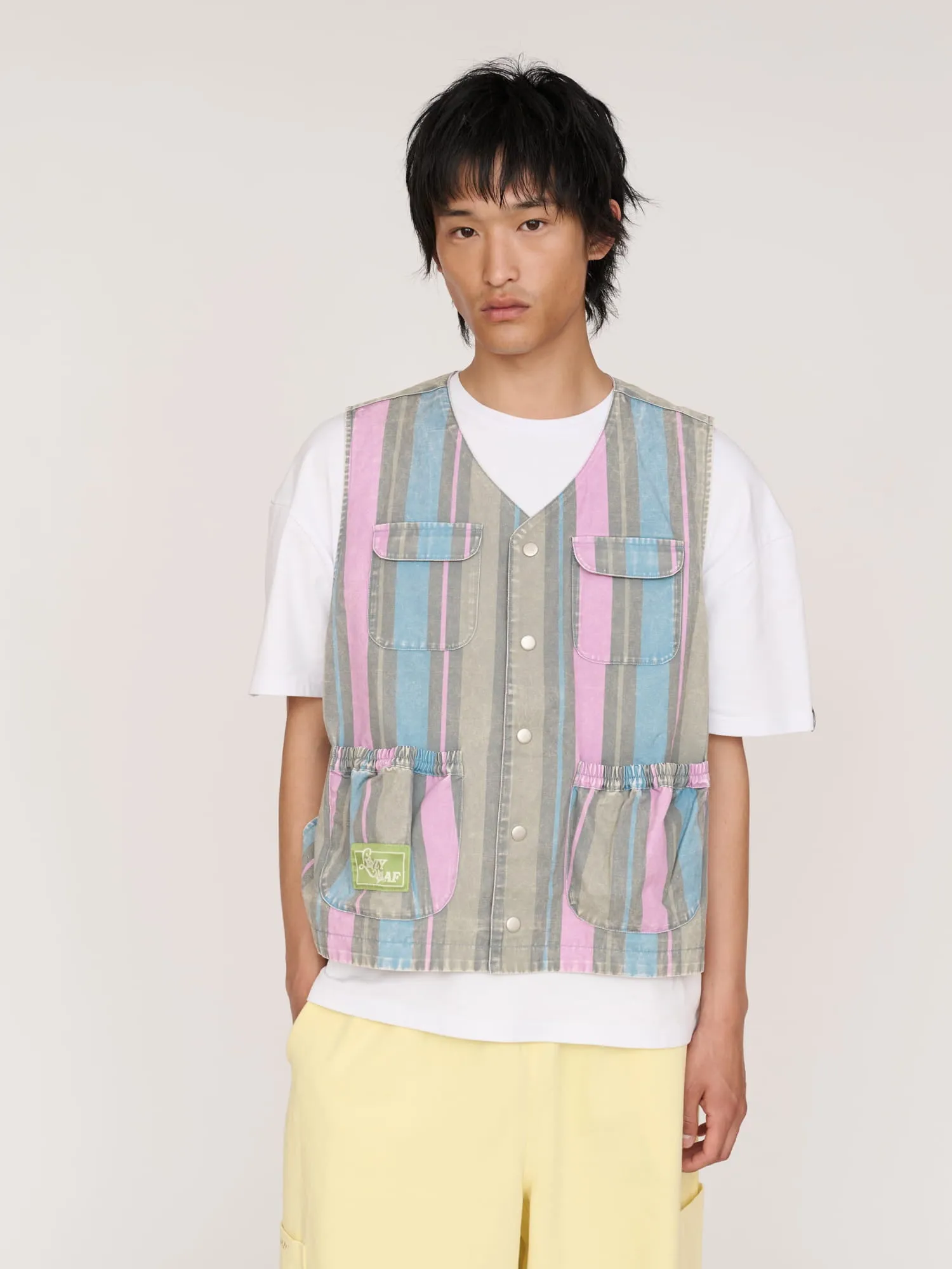 Camp Out Stripe Gilet sold by Lazy Oaf product image thumbnail 5
