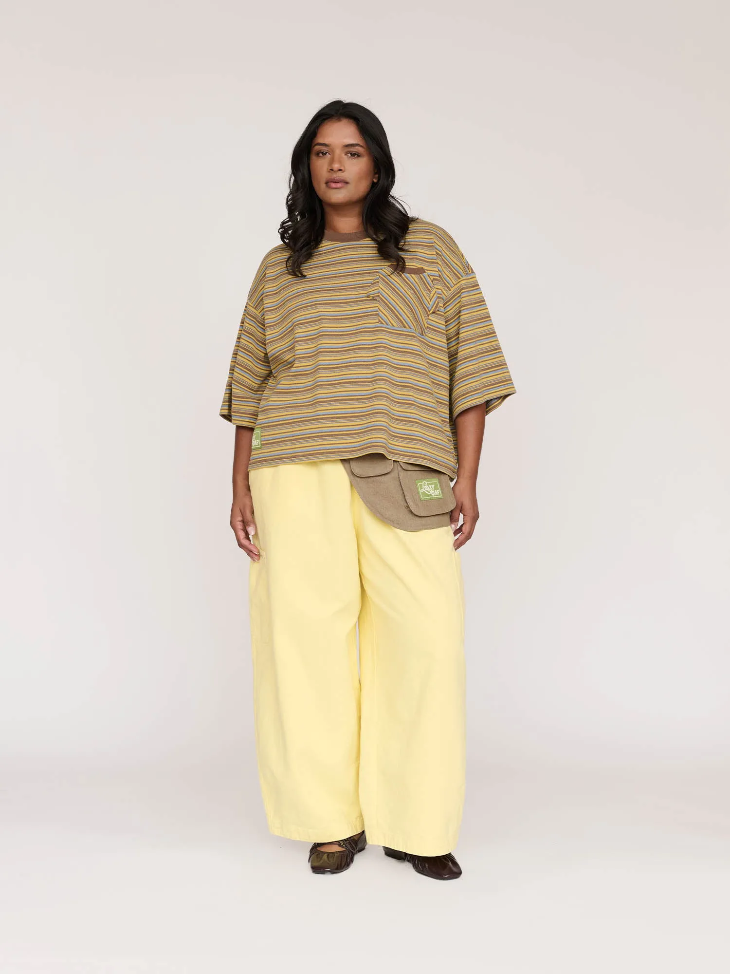 Tiny Tee Stripe Boxy T-shirt sold by Lazy Oaf product image thumbnail 2