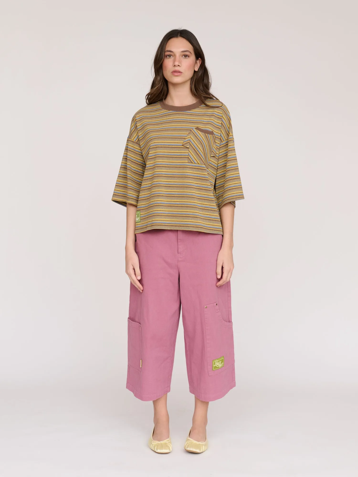 Tiny Tee Stripe Boxy T-shirt sold by Lazy Oaf product image thumbnail 5