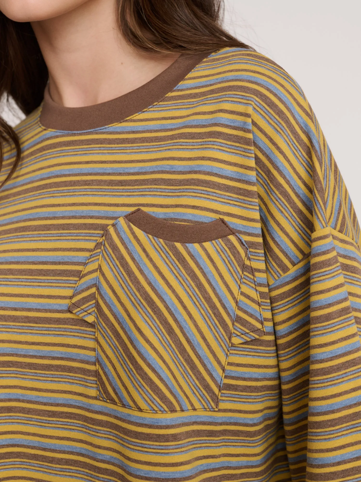 Tiny Tee Stripe Boxy T-shirt sold by Lazy Oaf product image thumbnail 3