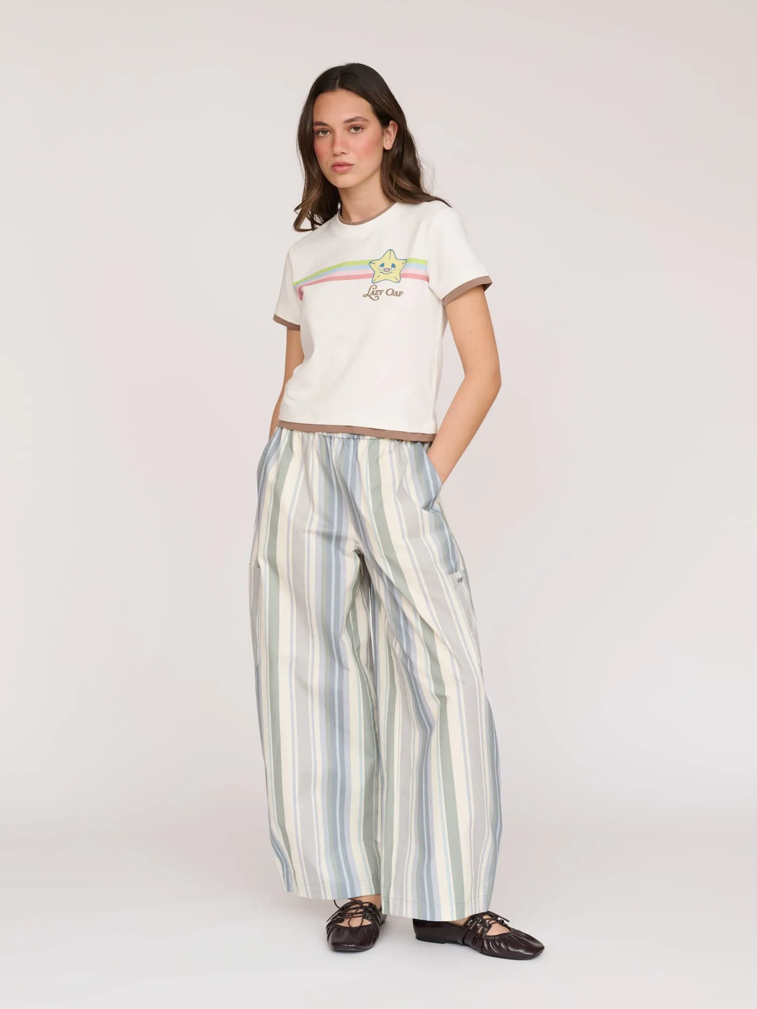 Bev Super Stripey Barrel Trousers sold by Lazy Oaf product image thumbnail 4