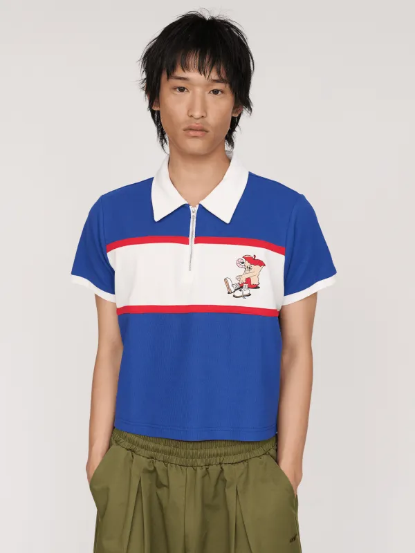 LO x Lauren Martin Apple Zip Polo made by Lazy Oaf