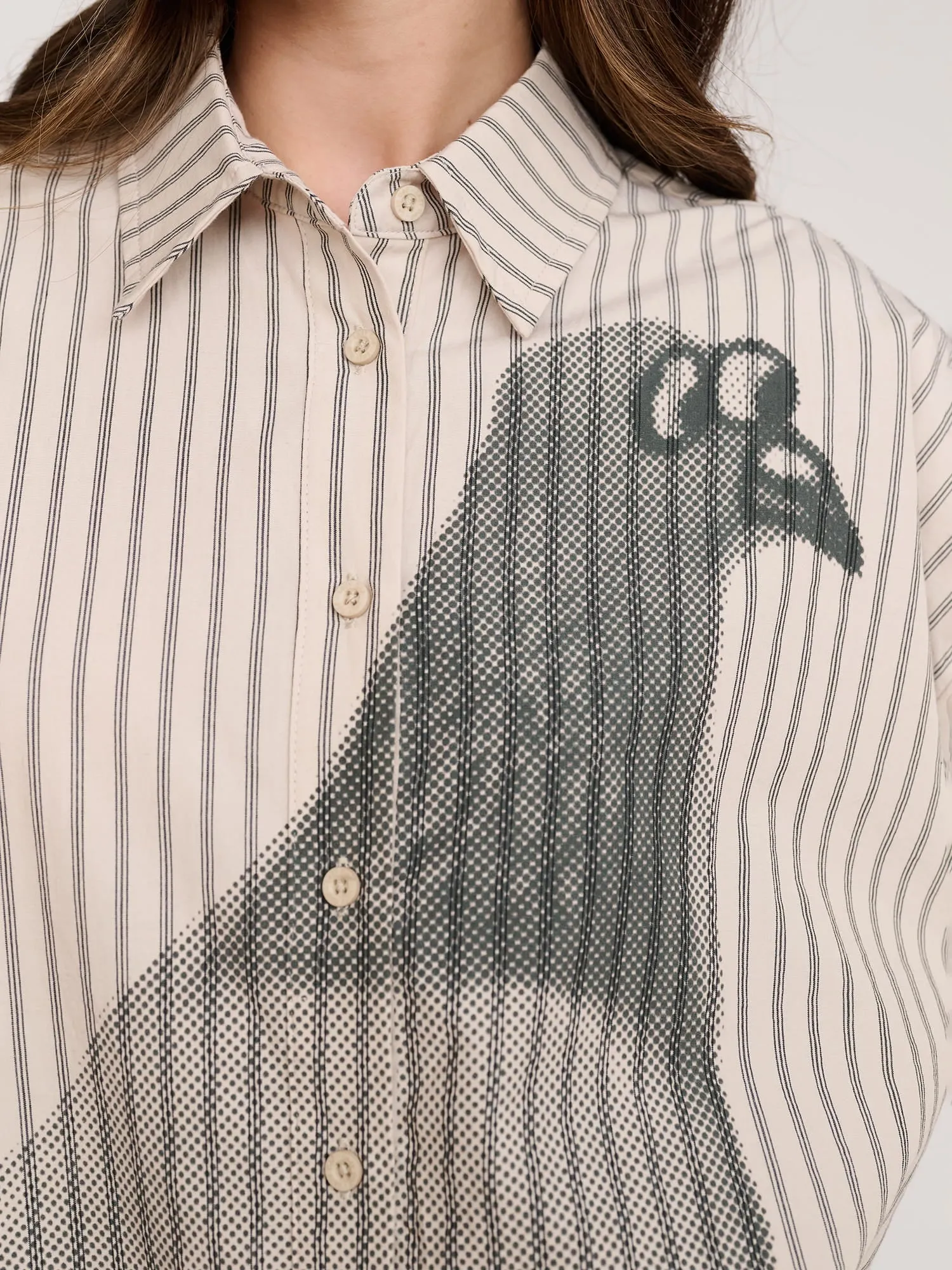 Pigeon Striped Long Sleeve Shirt sold by Lazy Oaf product image thumbnail 3