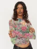 Tapestry Mesh Top sold by Lazy Oaf