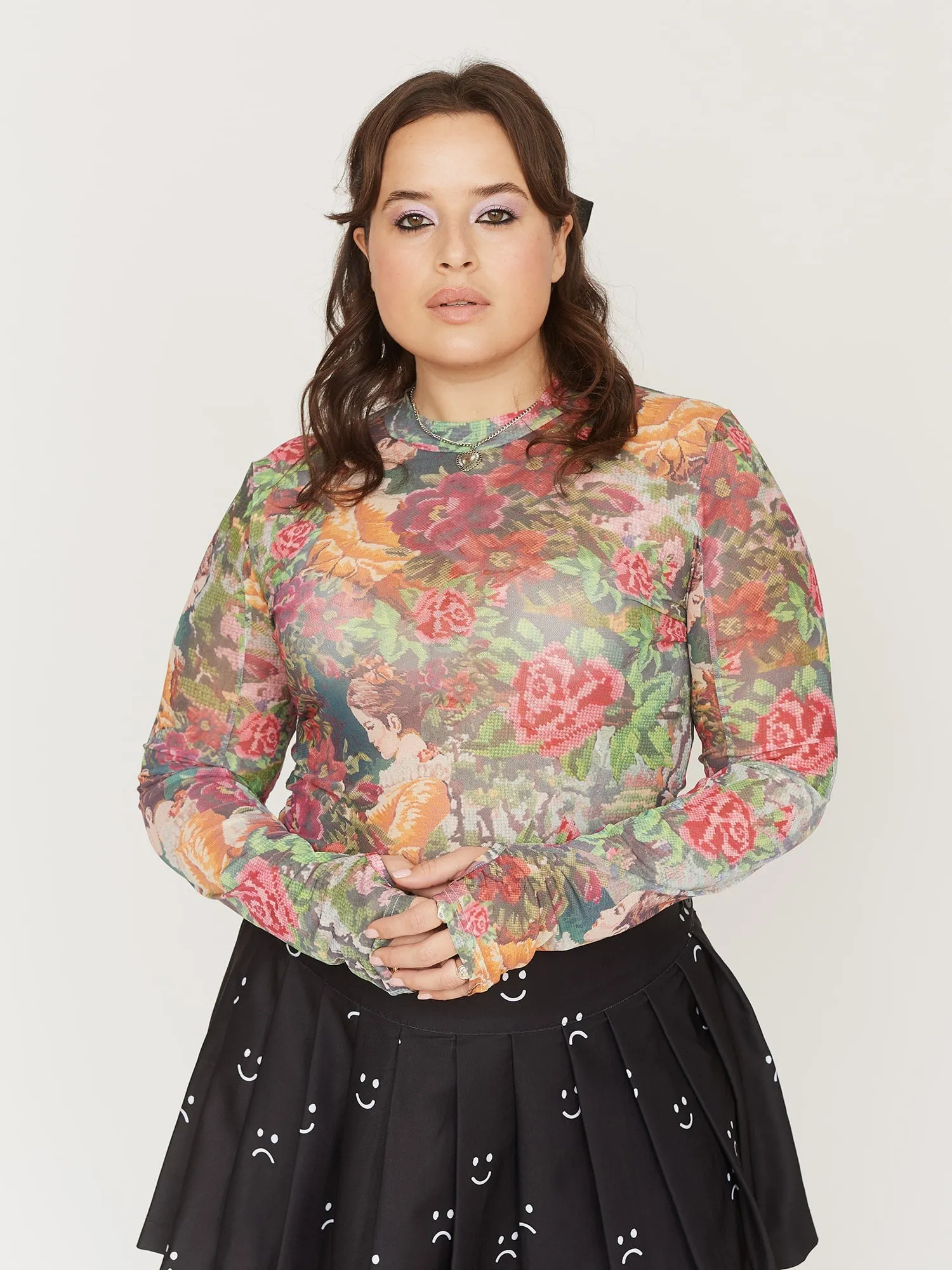 Tapestry Mesh Top sold by Lazy Oaf product image thumbnail 2