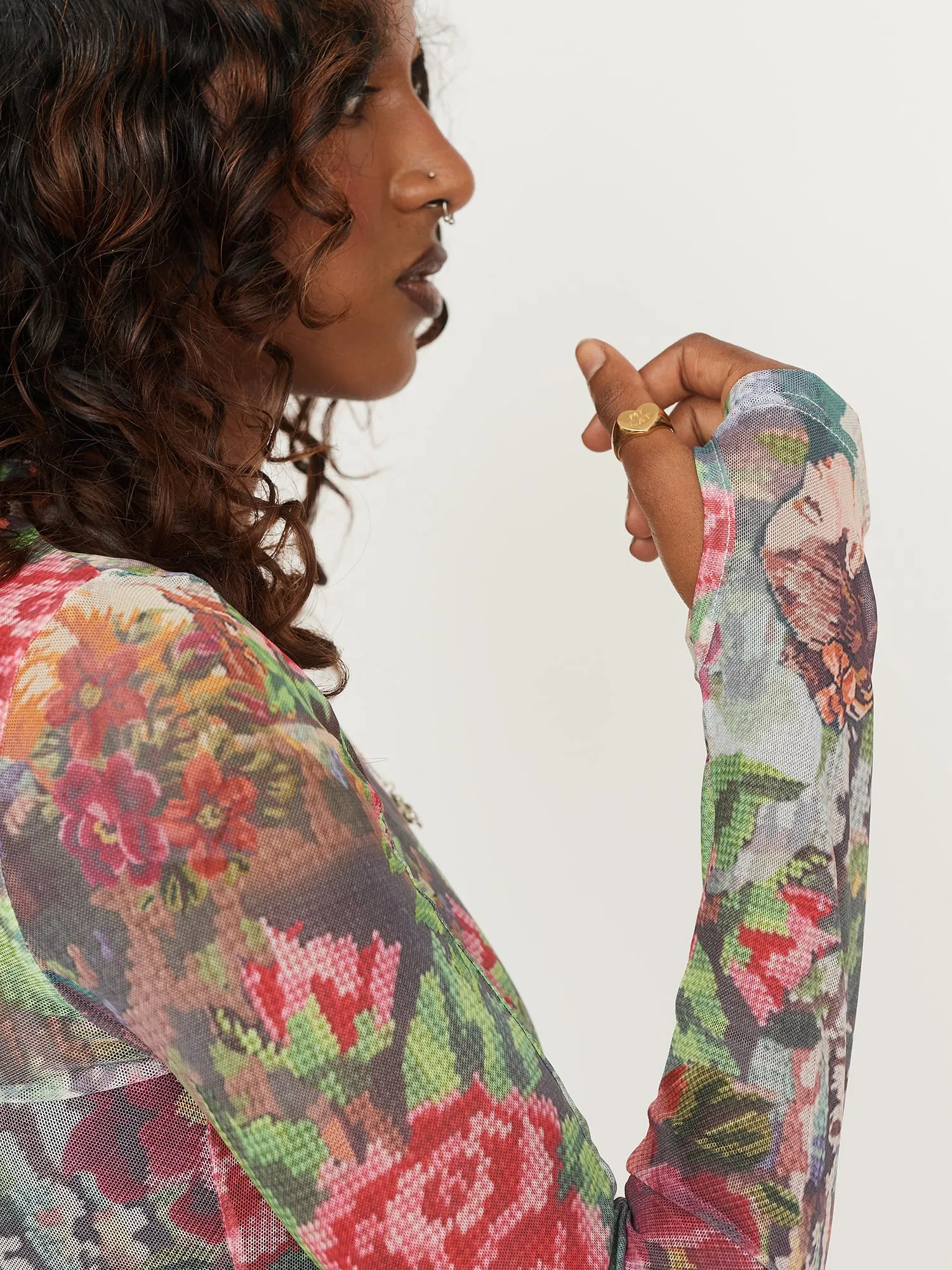 Tapestry Mesh Top sold by Lazy Oaf product image thumbnail 3