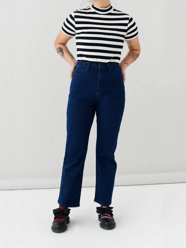 LO Straight Leg Jeans - Indigo sold by Lazy Oaf