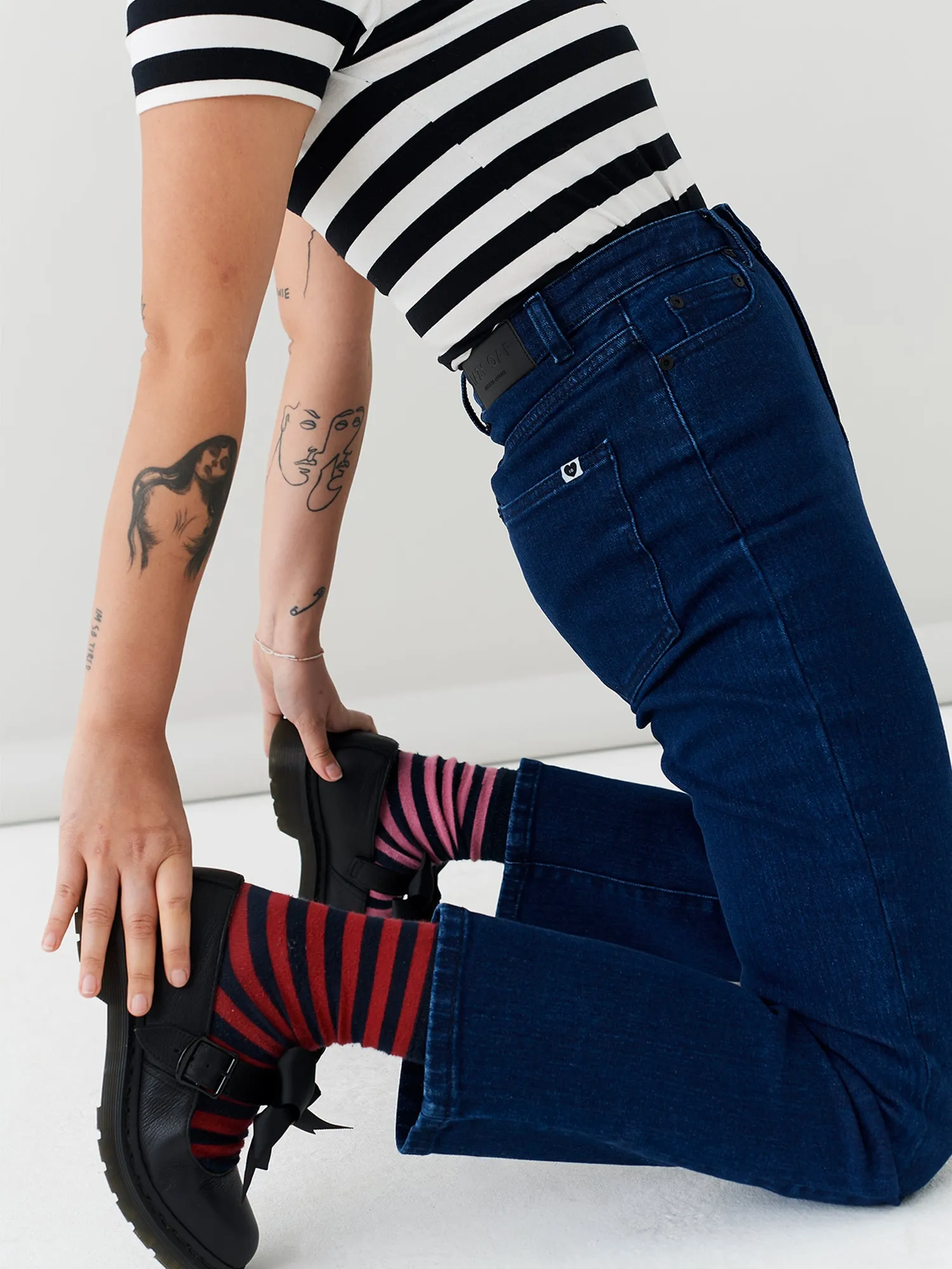 LO Straight Leg Jeans - Indigo sold by Lazy Oaf product image thumbnail 3