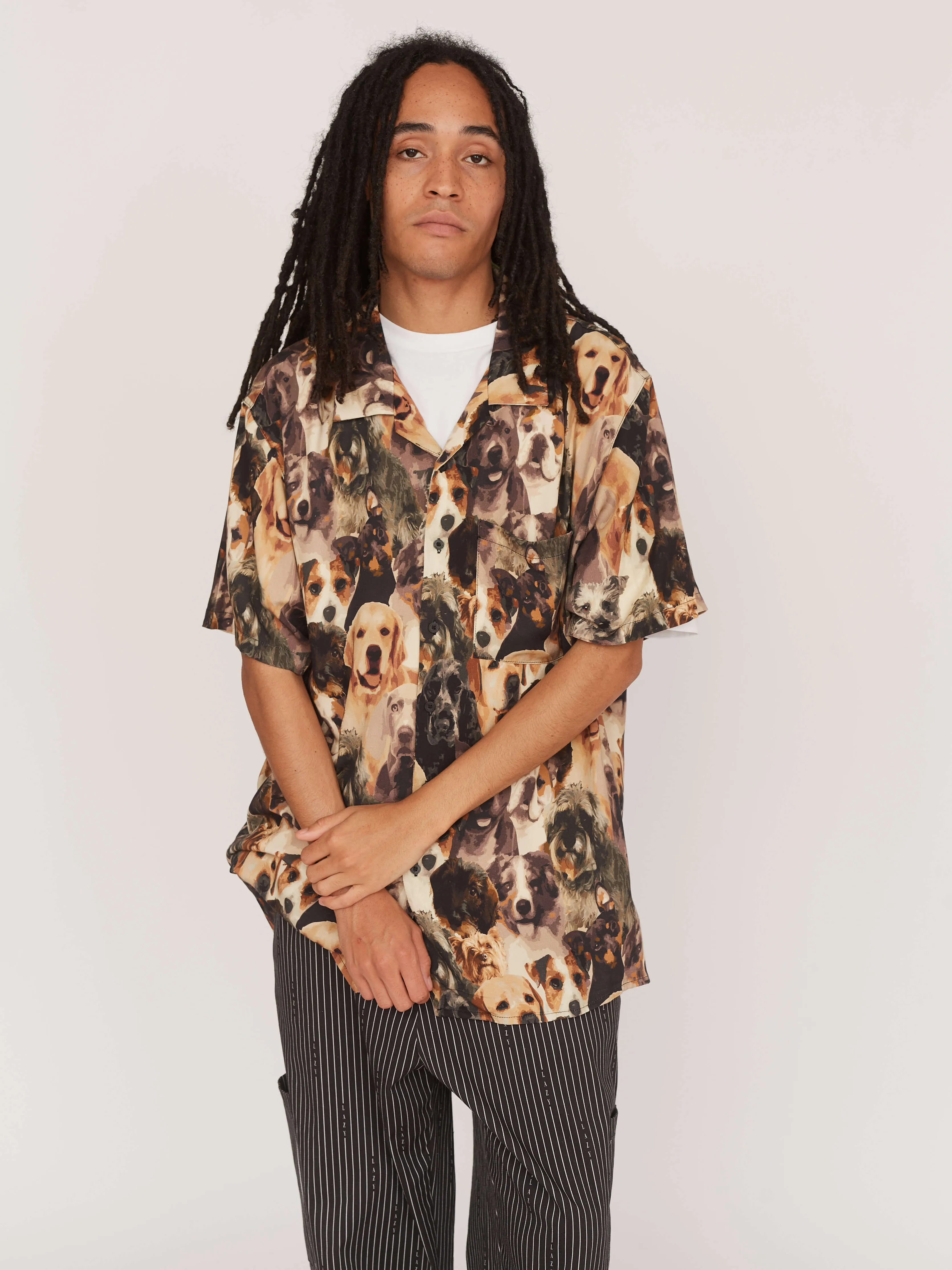 Furry Friends Bowling Shirt sold by Lazy Oaf