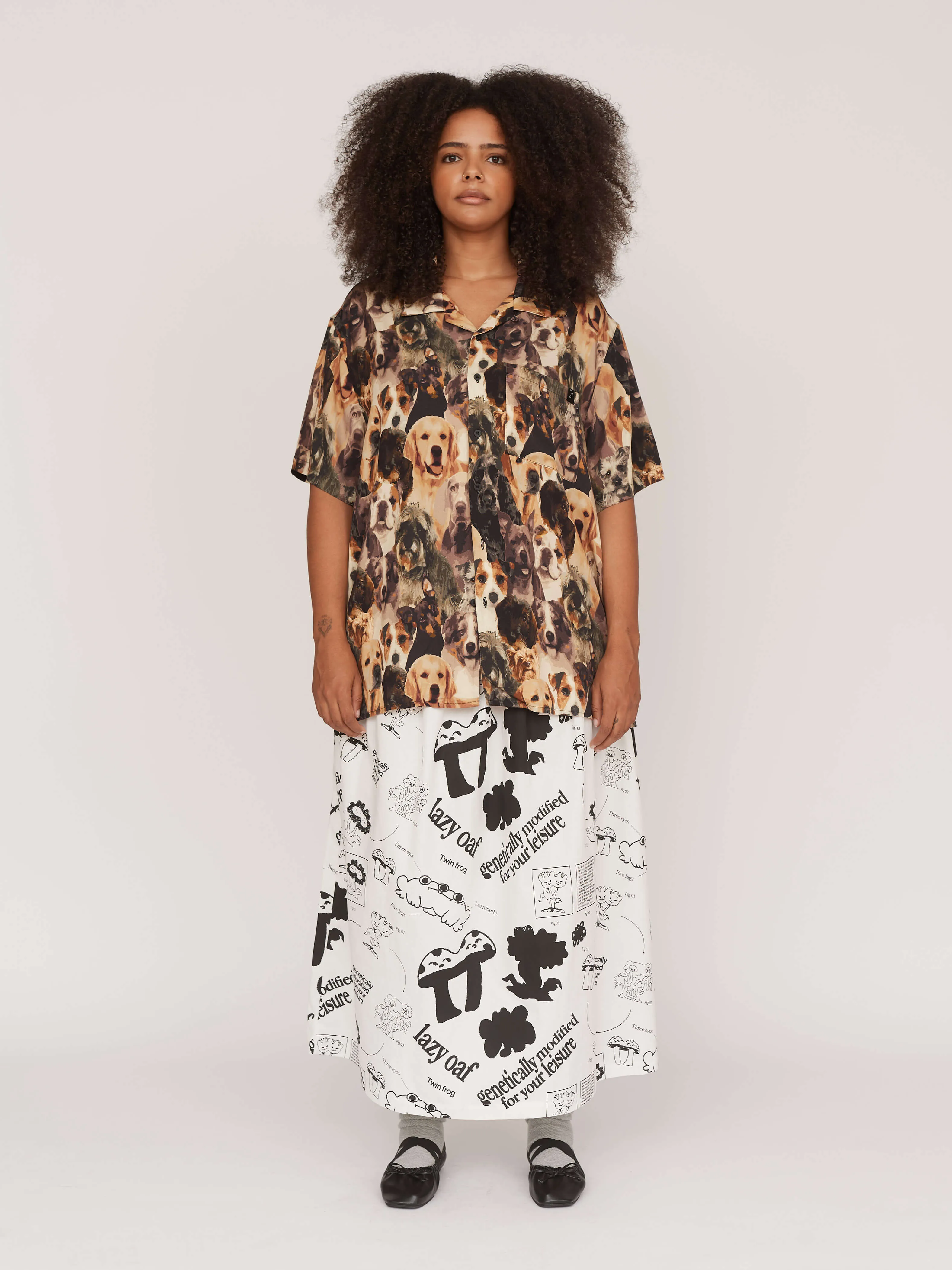 Furry Friends Bowling Shirt sold by Lazy Oaf product image thumbnail 3