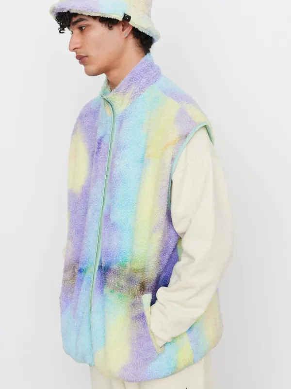 Dream In Colour Fleece Gilet sold by Lazy Oaf