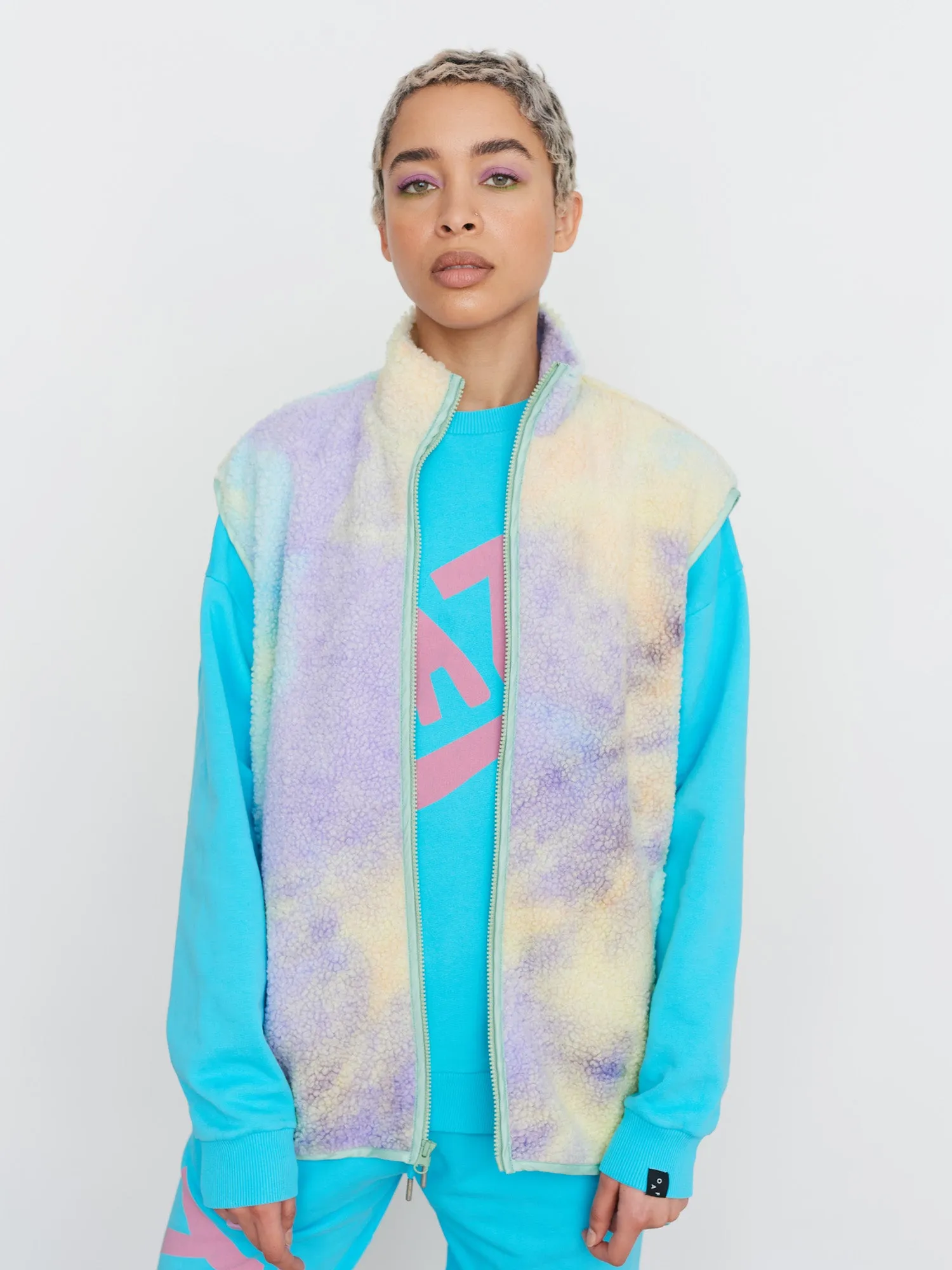 Dream In Colour Fleece Gilet sold by Lazy Oaf product image thumbnail 2