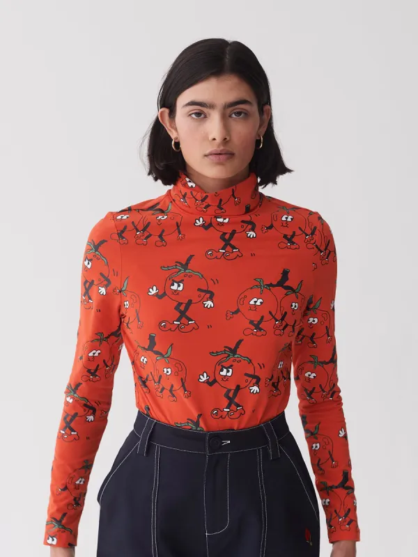 Lazy Oaf Long Sleeve Tomato Tee sold by Lazy Oaf