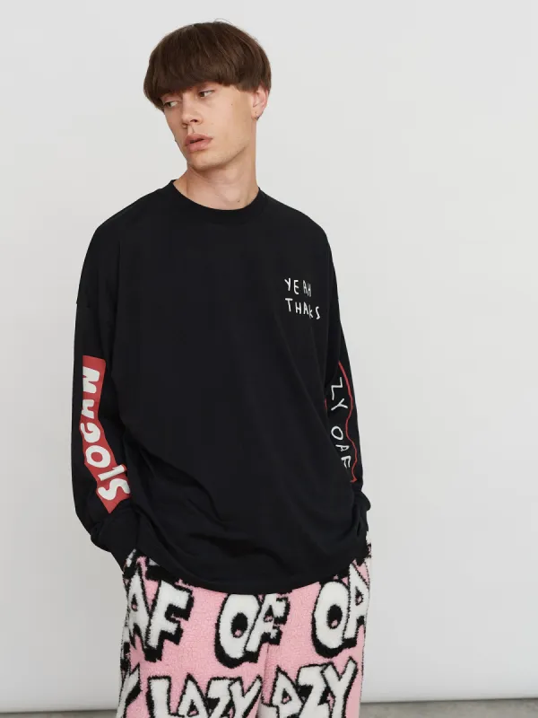 Slogan Long Sleeve T-Shirt sold by Lazy Oaf
