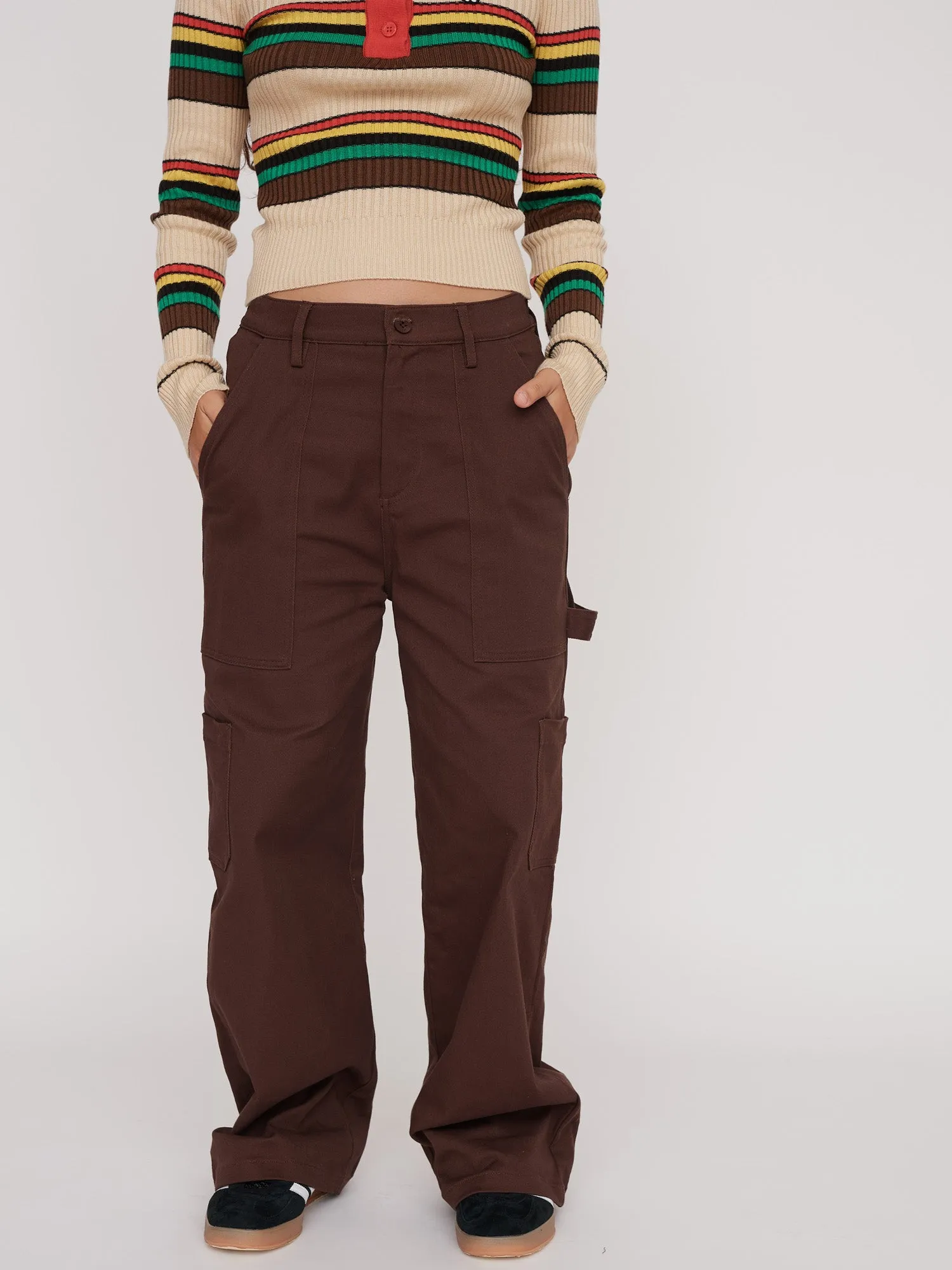 Smokey Brown Carpenter Pants sold by Lazy Oaf