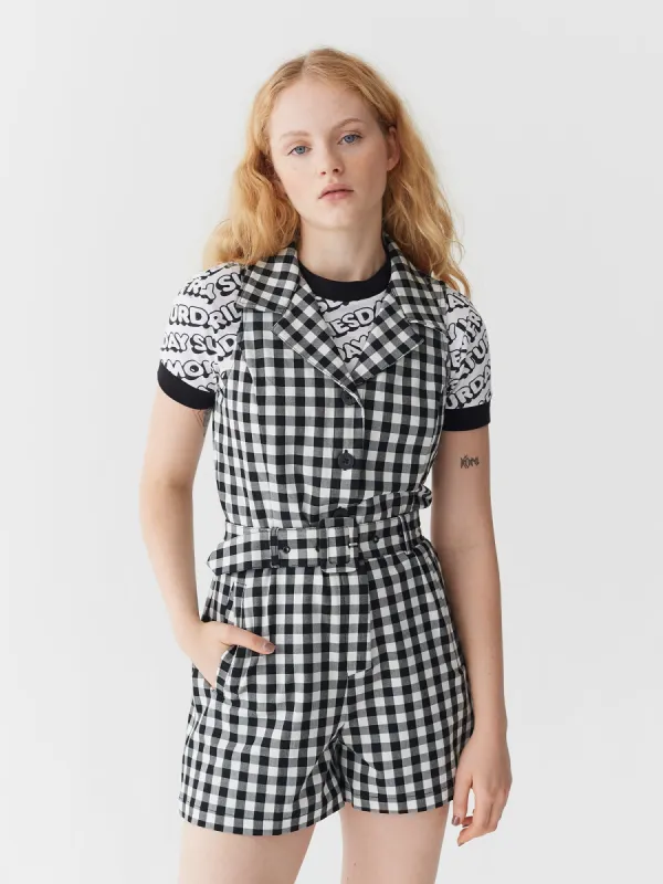 Lazy Oaf Gingham Role Playsuit sold by Lazy Oaf