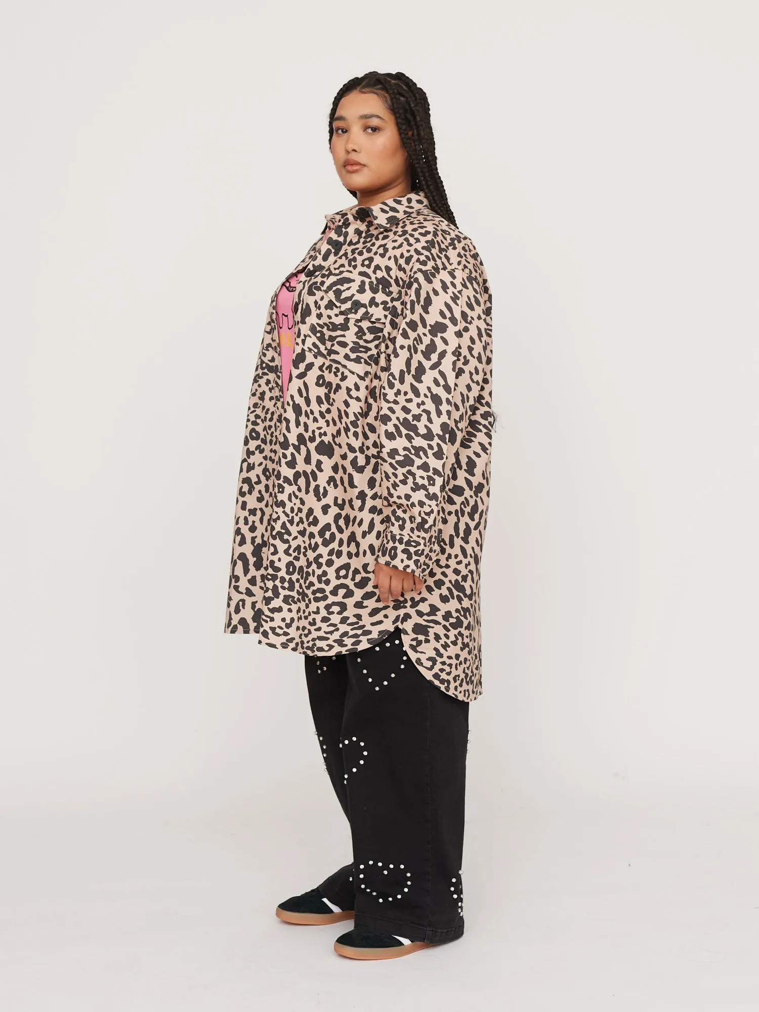 Lazy Leopard Shirt Dress sold by Lazy Oaf product image thumbnail 5