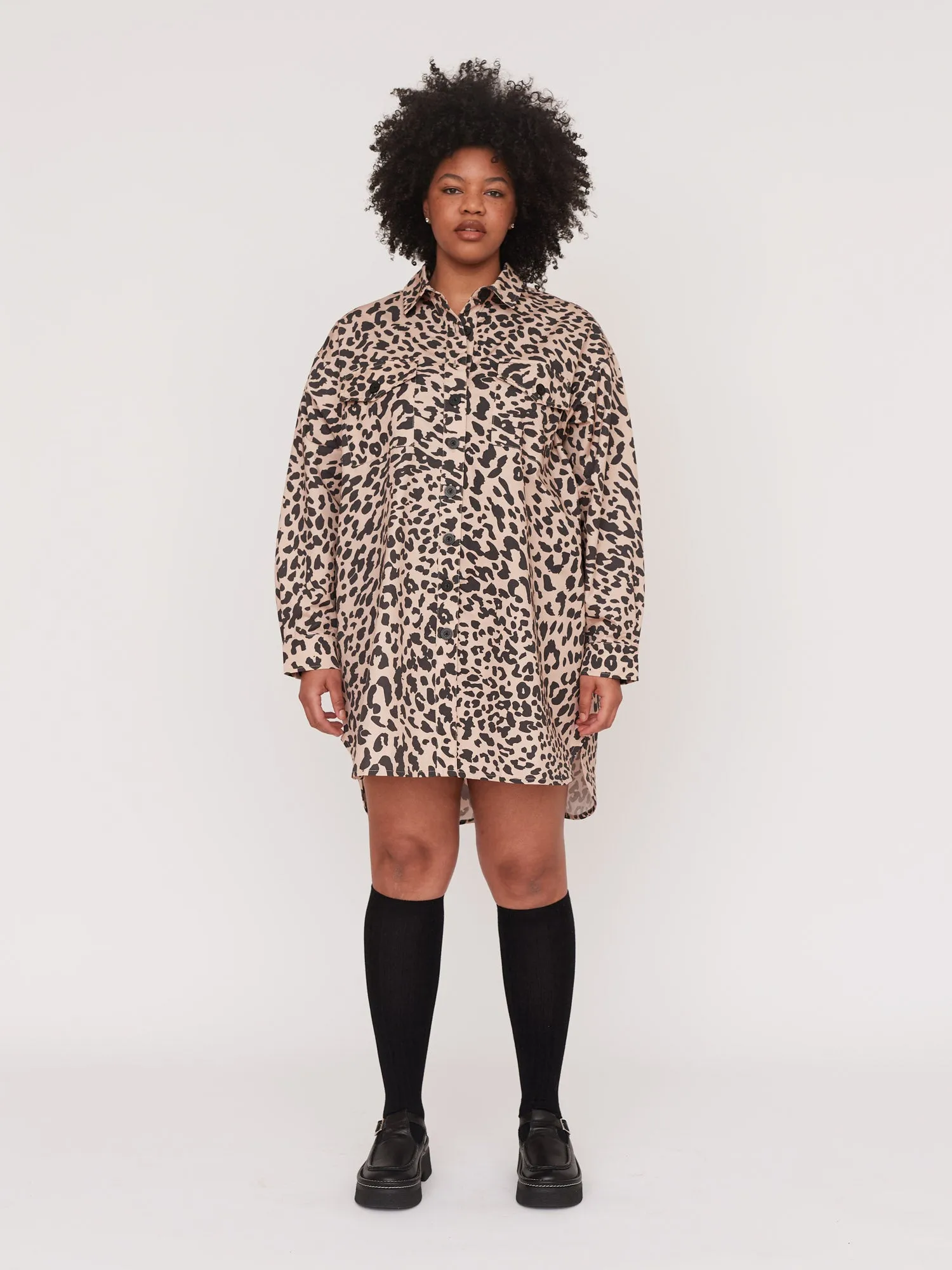 Lazy Leopard Shirt Dress sold by Lazy Oaf product image thumbnail 4