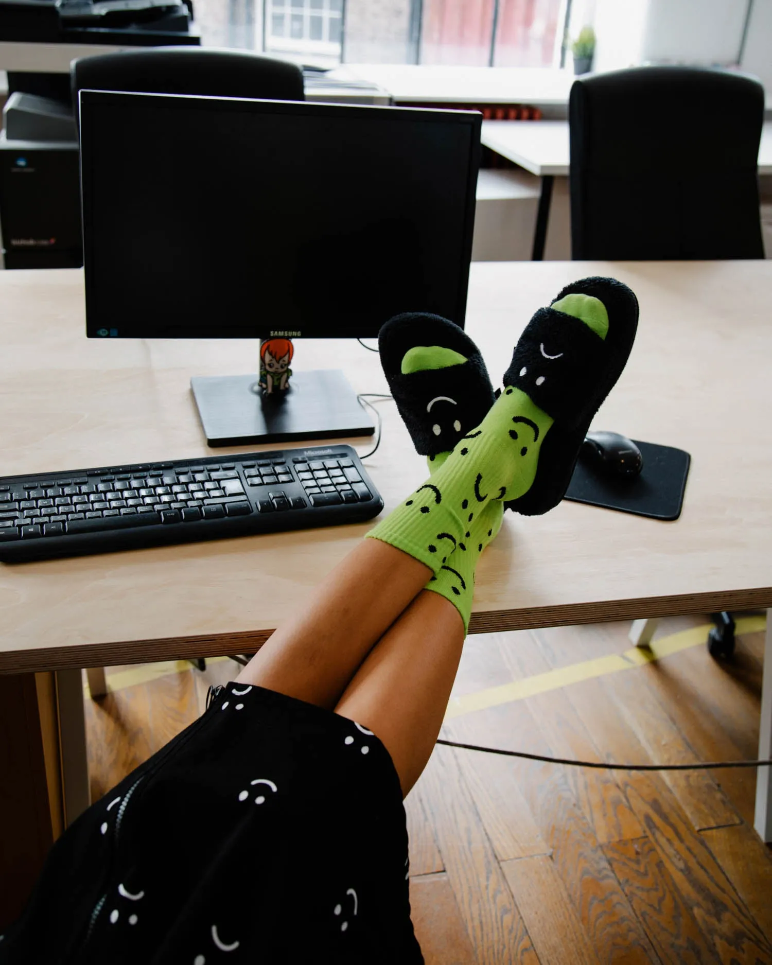 Happy Sad Slippers sold by Lazy Oaf product image thumbnail 2