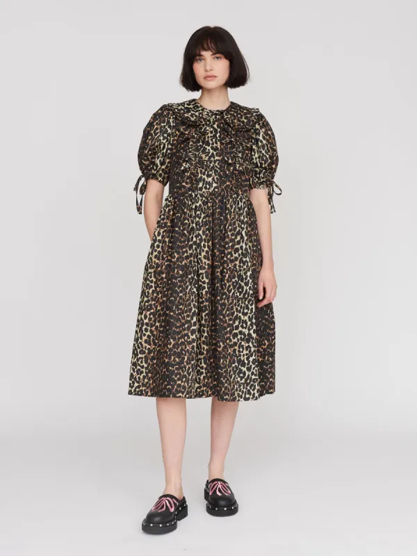 Leopard Smock Dress sold by Lazy Oaf