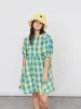 Lazy Oaf Honey Check Puff Sleeve Dress sold by Lazy Oaf