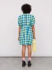 Lazy Oaf Honey Check Puff Sleeve Dress sold by Lazy Oaf