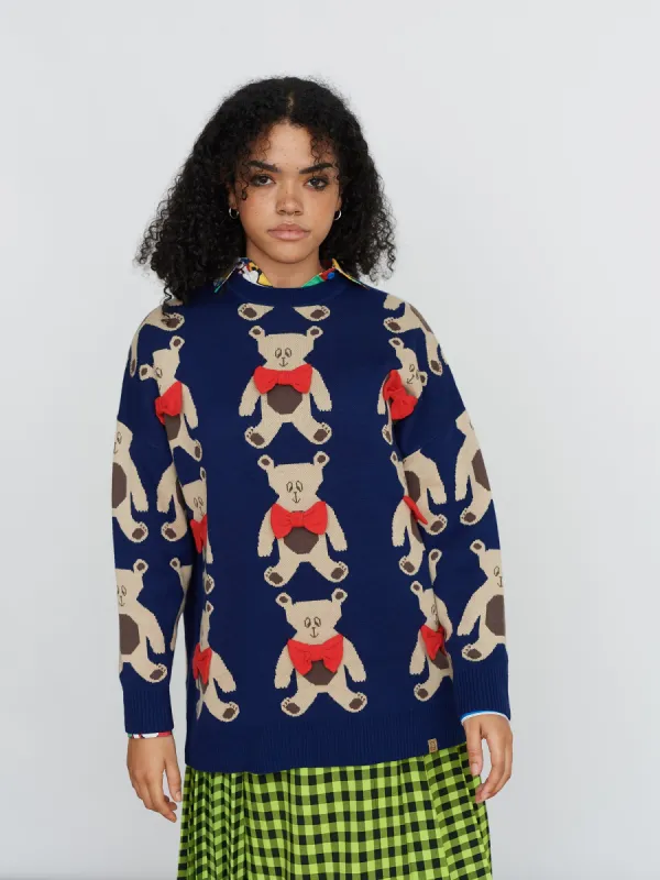 Many Bears Knit Jumper sold by Lazy Oaf