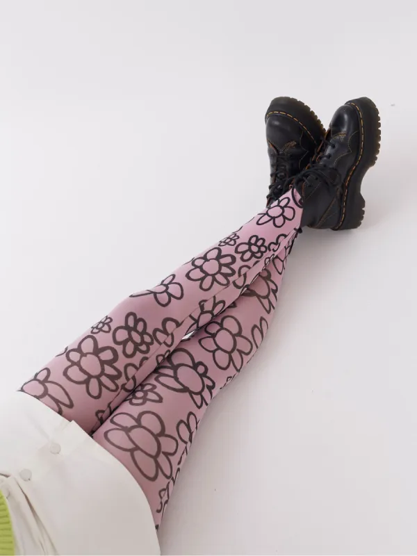 Lazy Oaf Scribble Daisy Tights sold by Lazy Oaf