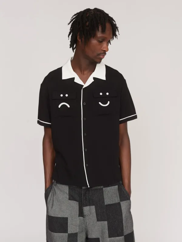 Good Days Embroidered Bowling Shirt sold by Lazy Oaf