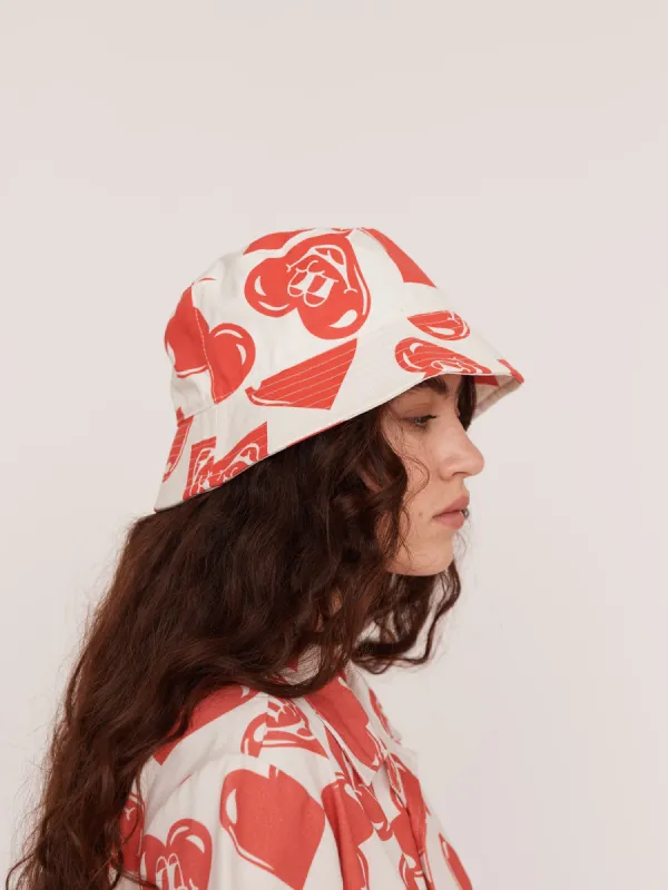 Happy Heart Bucket Hat sold by Lazy Oaf